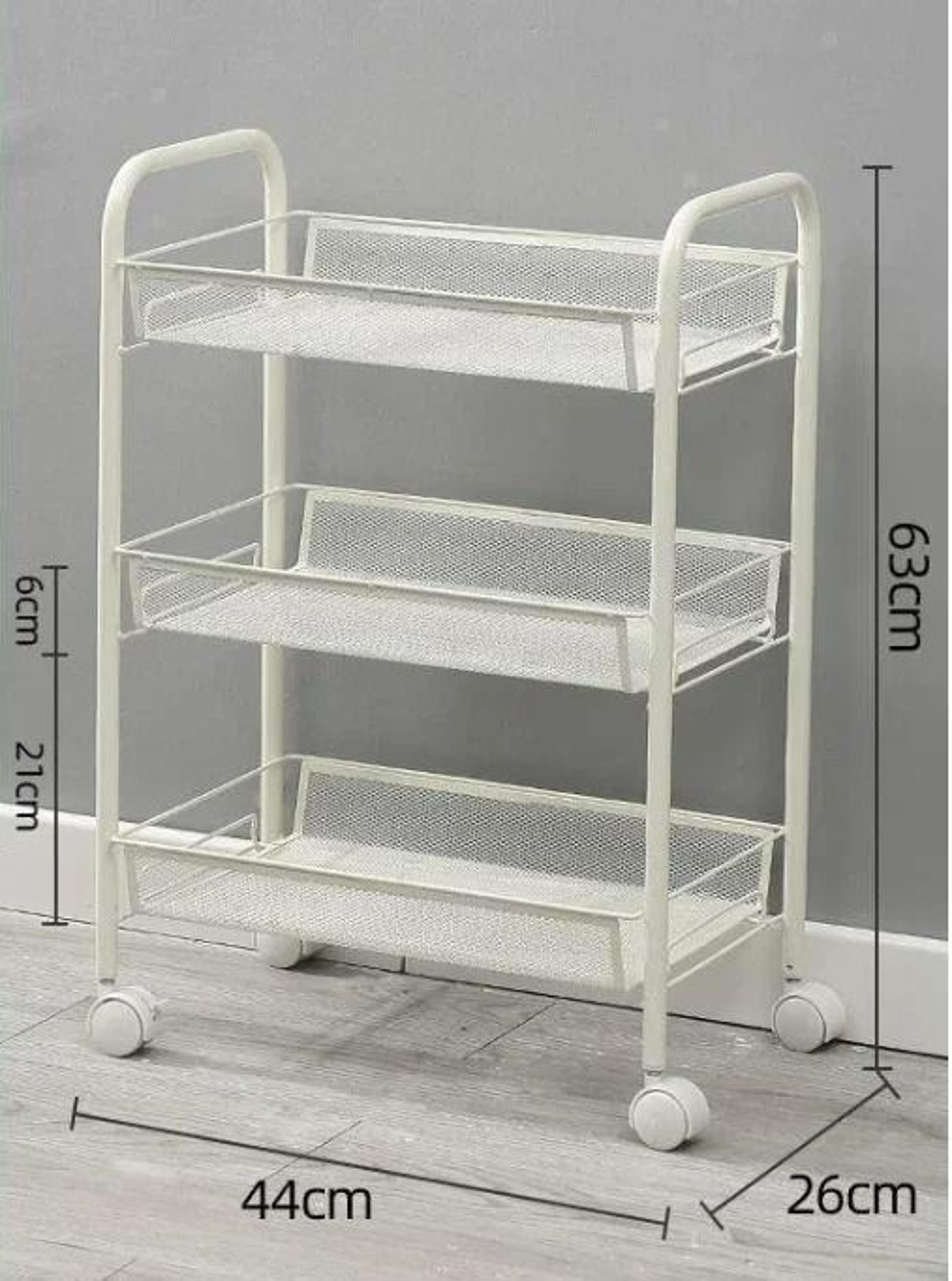 5Tier Rolling Storage Cart  Slim FloorStanding Utility Organizer With Wheels 6