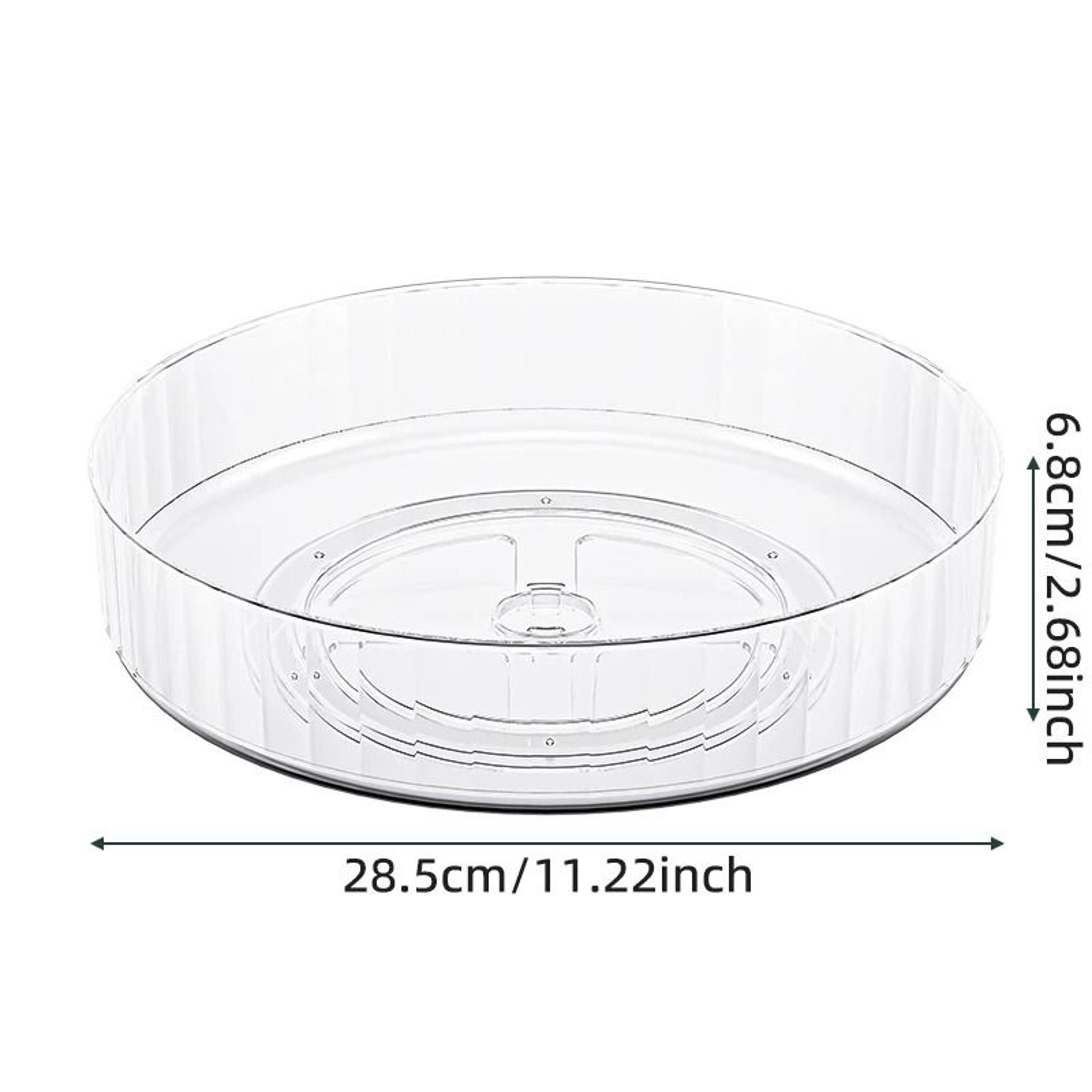 360 Rotating Lazy Susan Organizer  Premium Clear Turntable Storage Tray For Fridge Pantry And Count 10