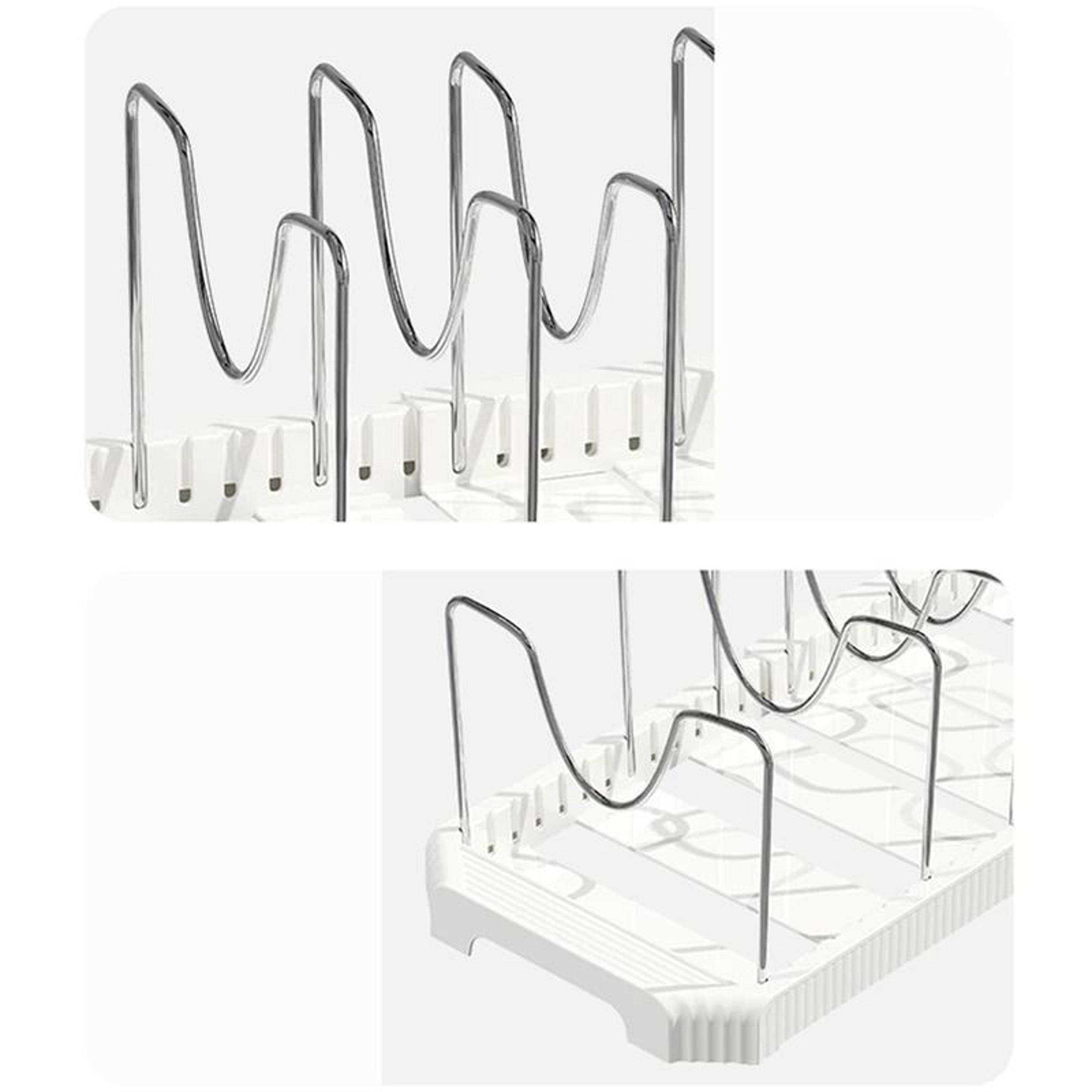 Expandable Kitchen Organizer Rack  HeavyDuty Retractable Cabinet Shelf For Bowls Pots And Cookware 5