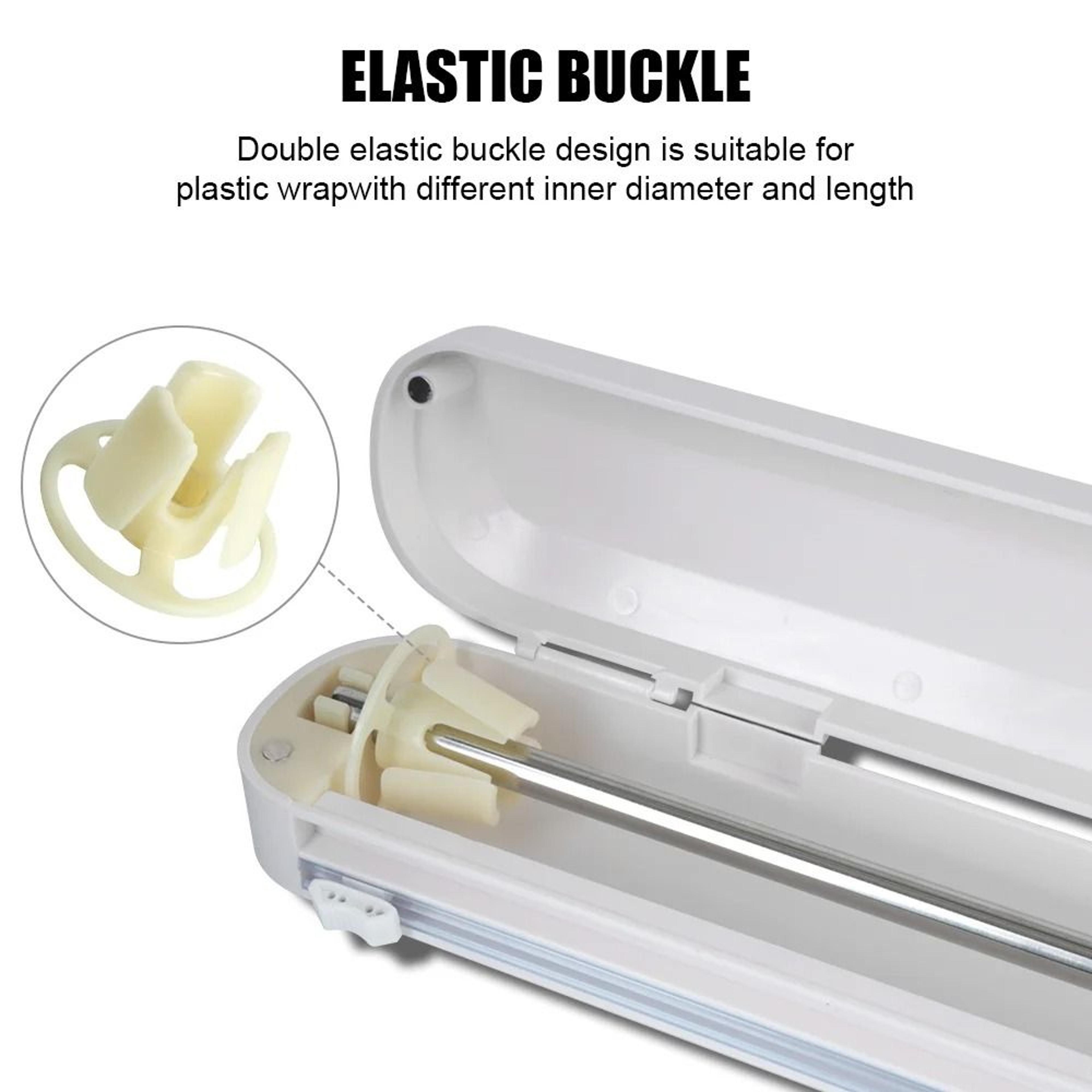 PunchFree Cling Film Wrap Dispenser  WallMounted Magnetic Organizer Box With Precision Slide Safety 3