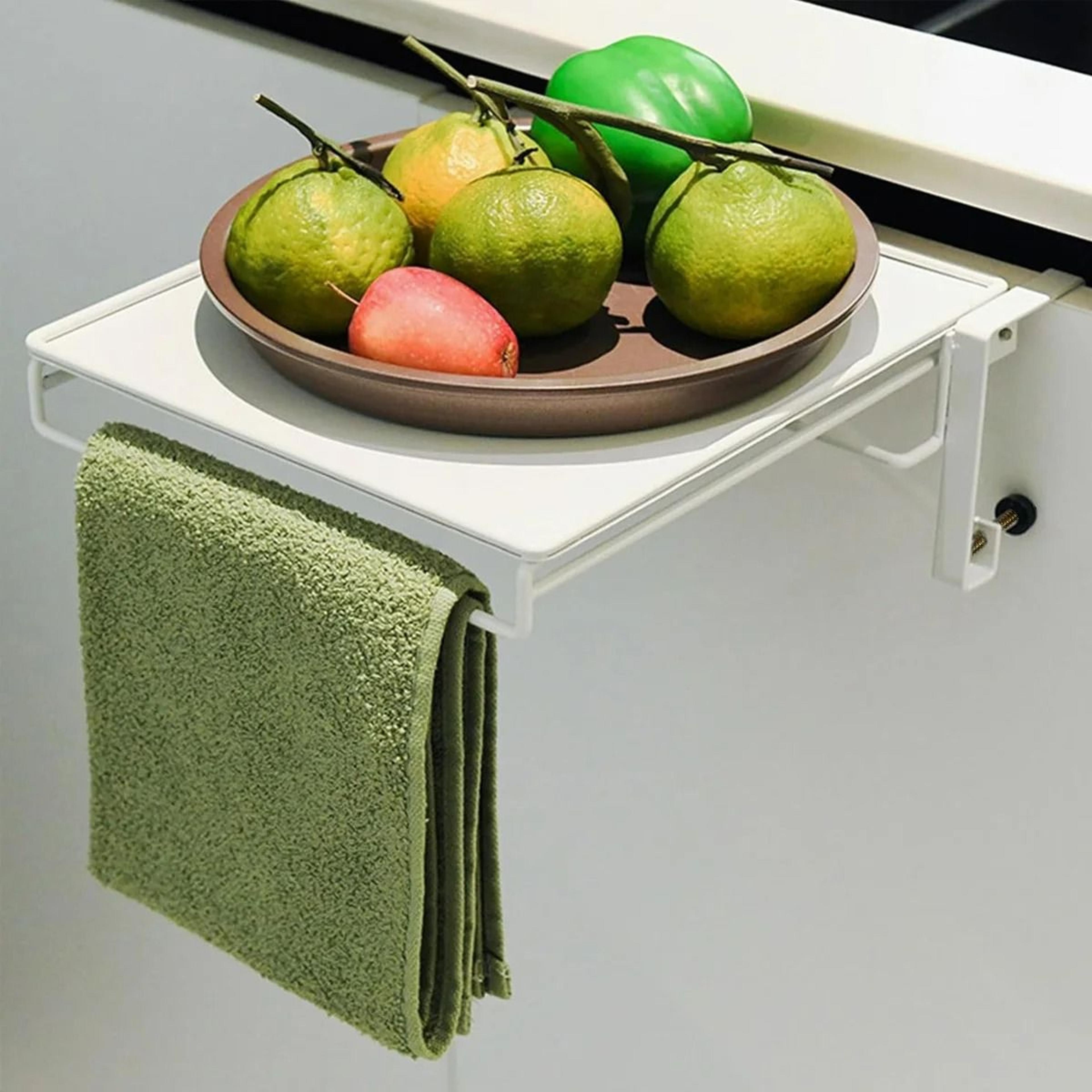 Foldable Cabinet Door Organizer  Adjustable Metal SpaceSaving Rack  Kitchen Assistance Table 5