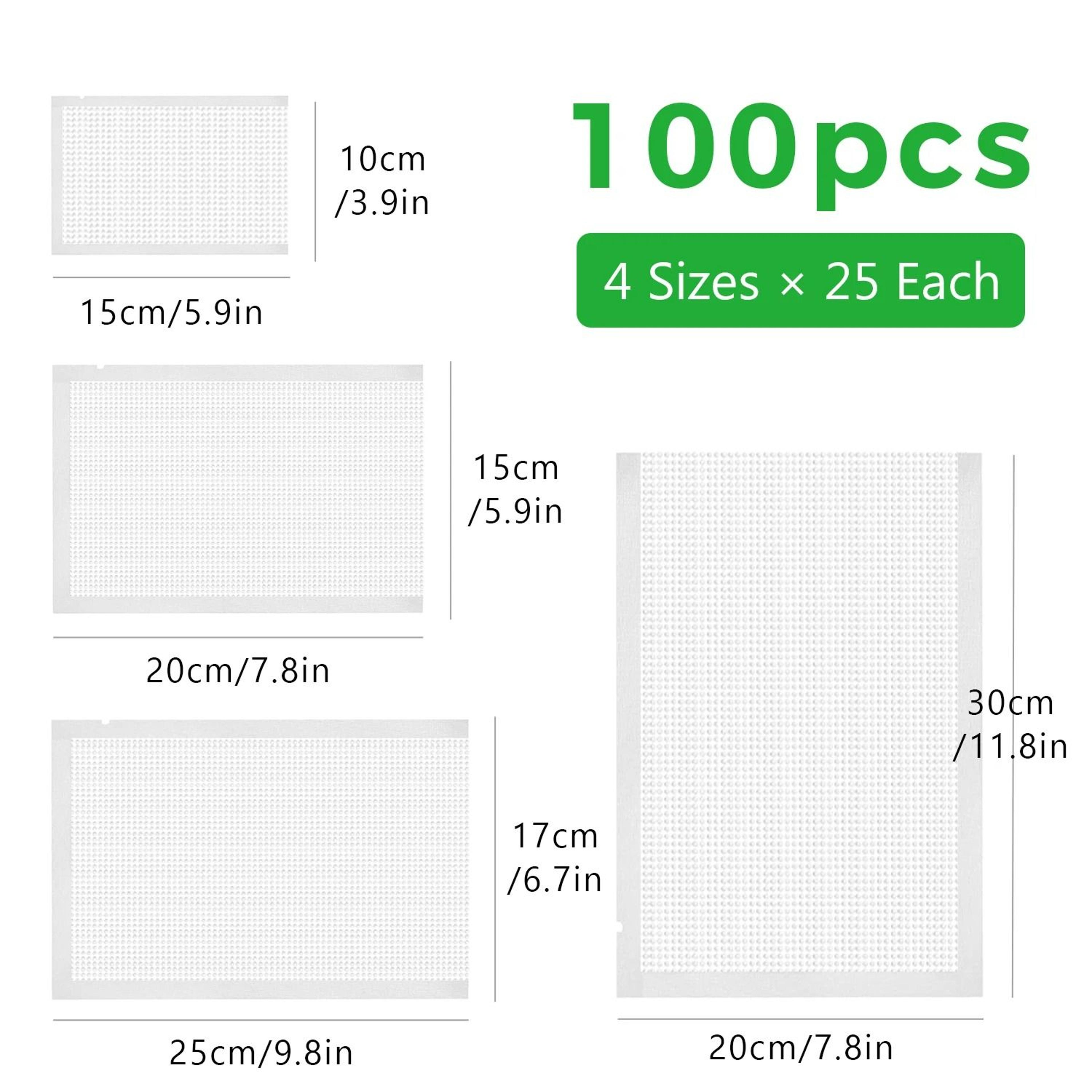 Vacuum Sealer Bags MultiPack  HeavyDuty Food Storage  Preservation Sealing Pouches 100 Pcs 2