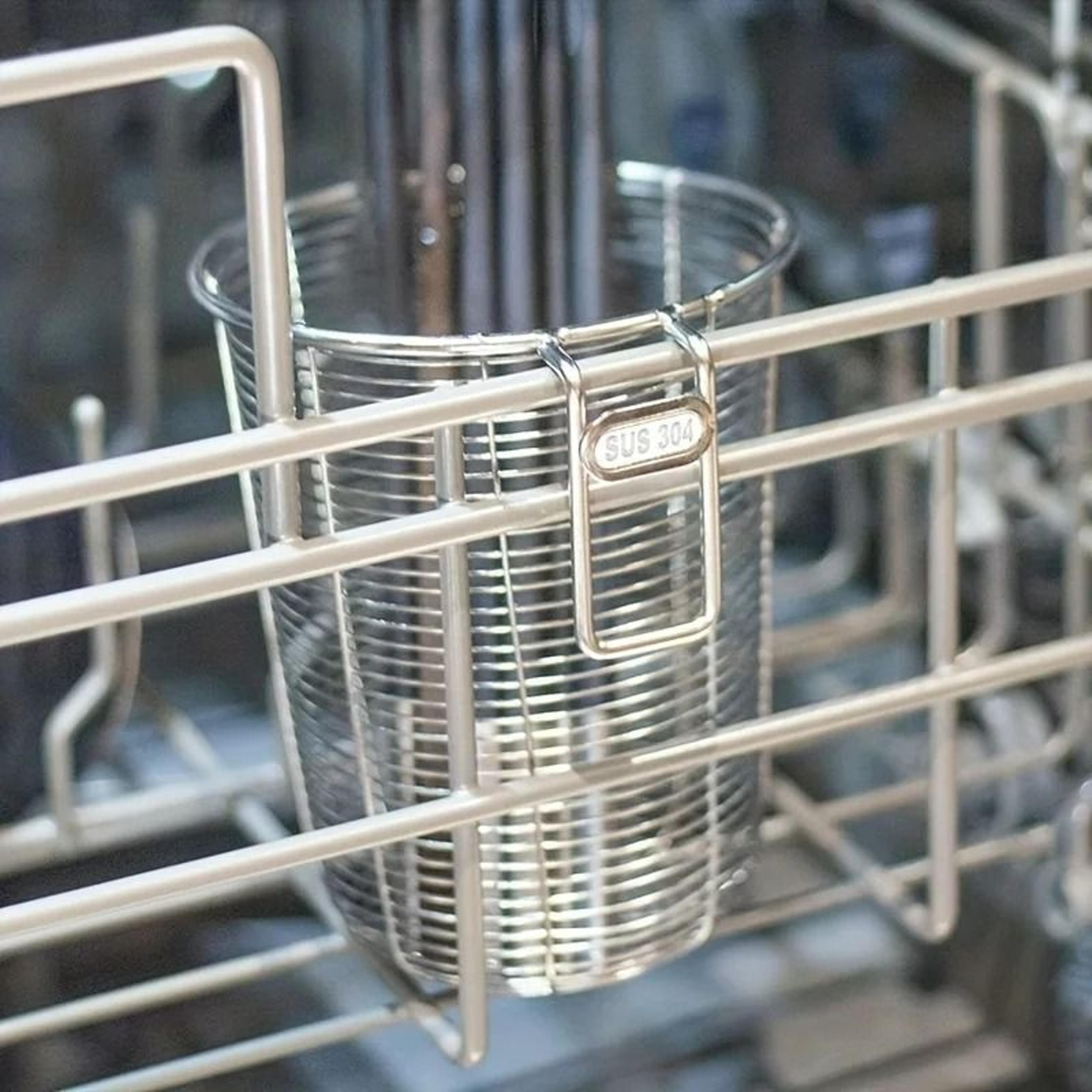 stainless steel utensil drainer - heavy-duty rustproof cutlery caddy & silverware organizer rack with drainage tray