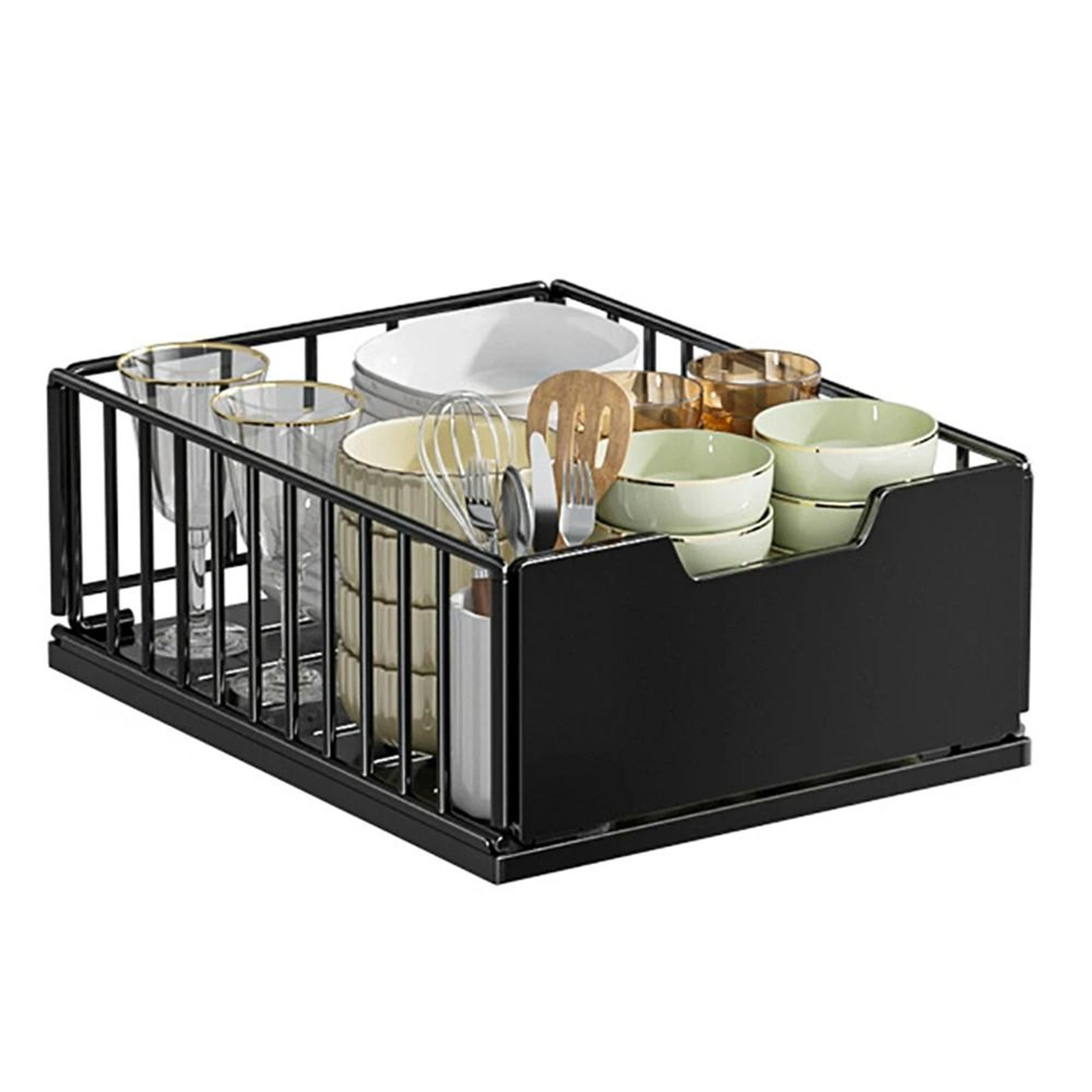 Pull Out Cabinet Organizer  Slide Out Carbon Steel Storage Drawers For Kitchen  Bathroom Cabinets 7
