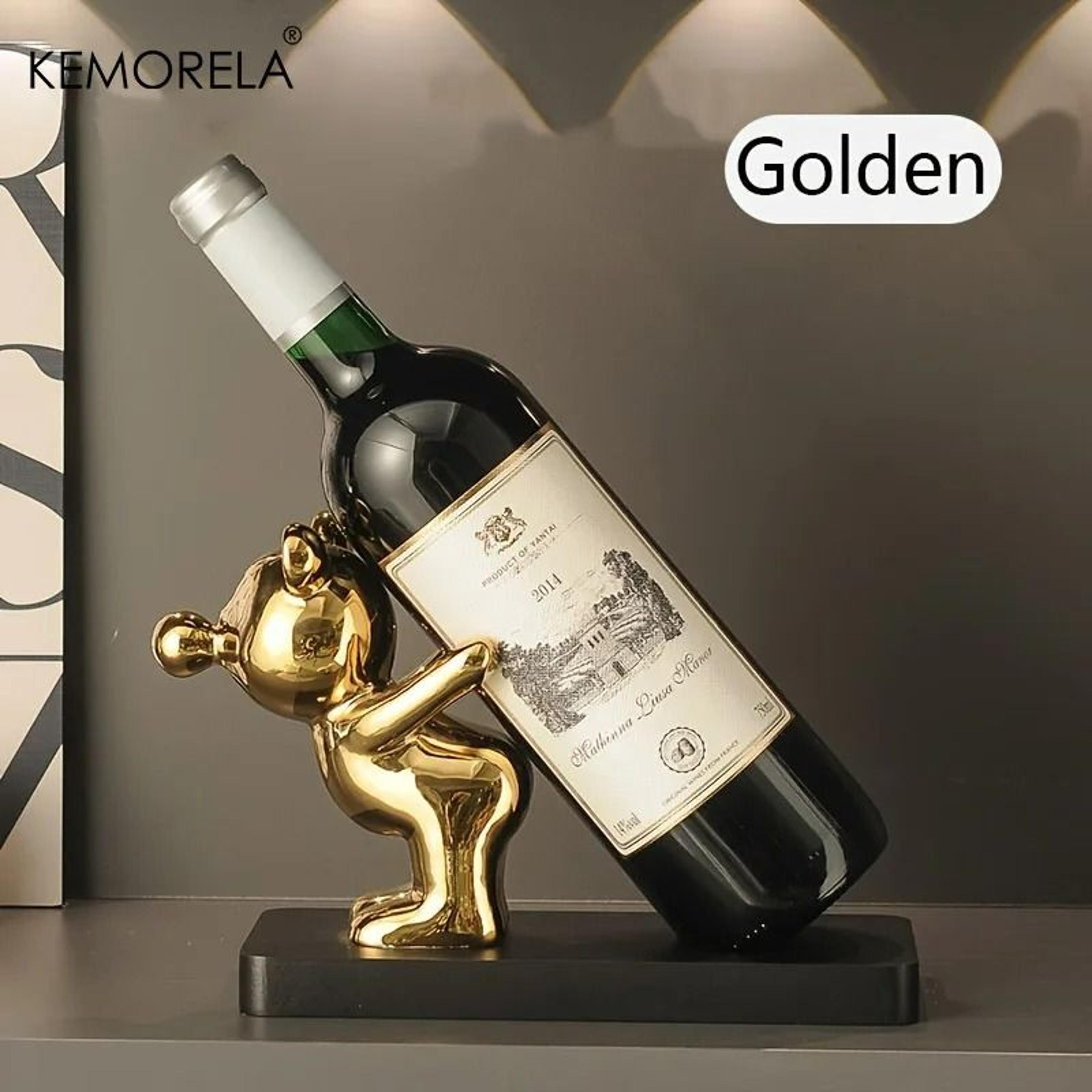 Creative Cartoon Wine Rack  Ceramic Living Room Countertop Decoration  Cute Home Bar Storage Displa 8