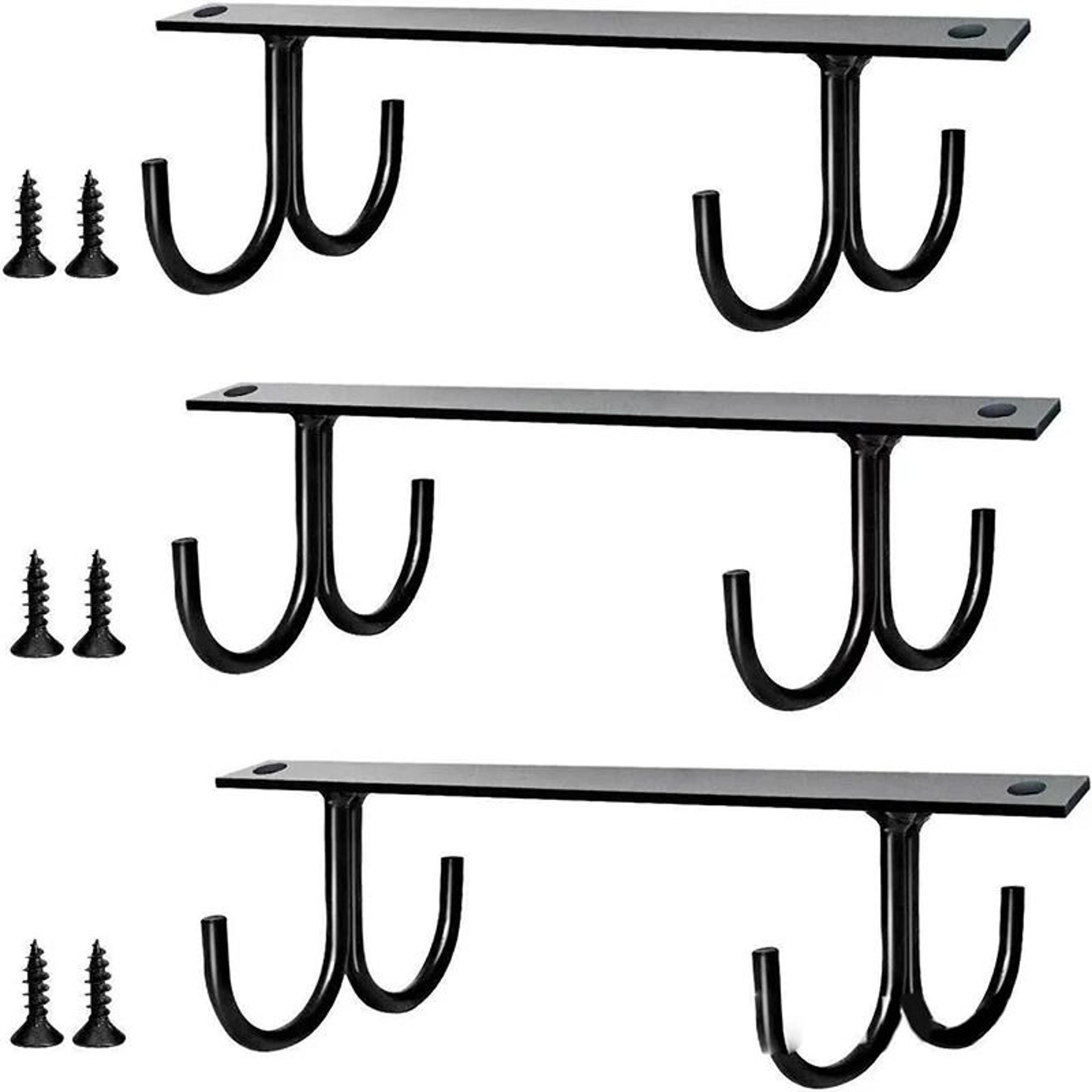 UnderCabinet Hanging Mug Rack  4 Hooks 1