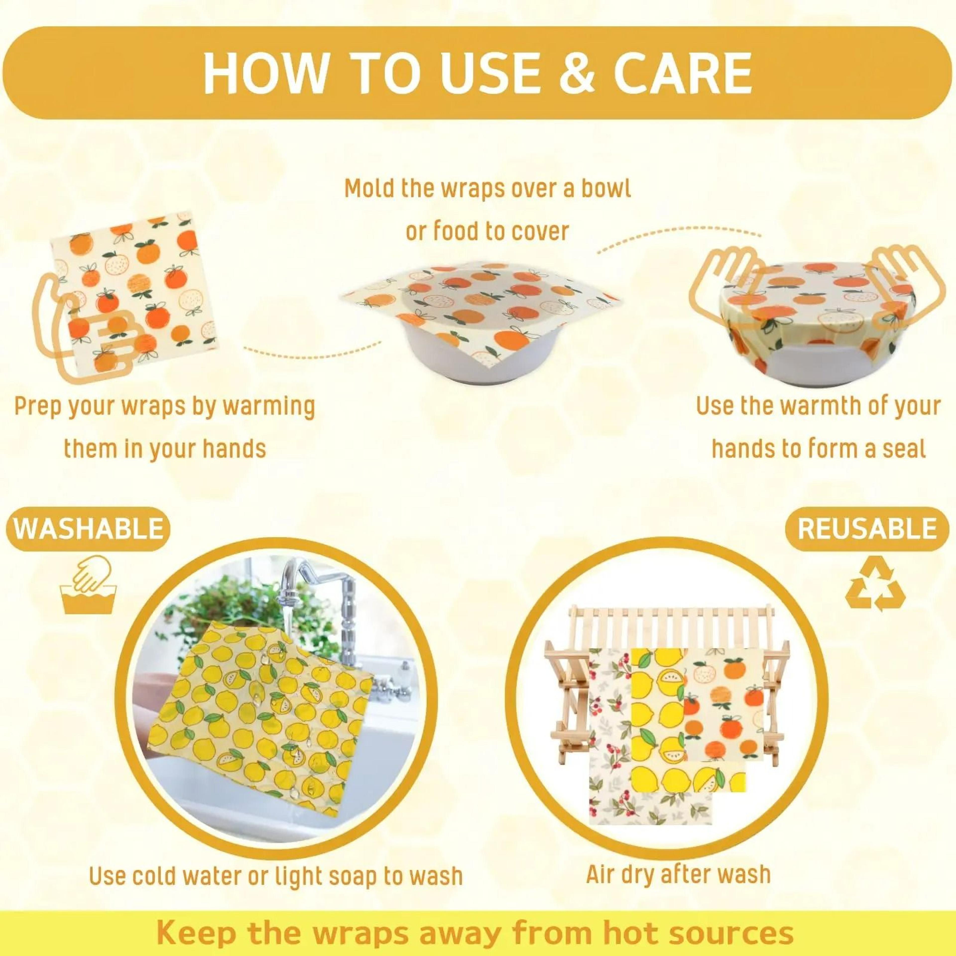Organic Beeswax Food Wrap Set 4