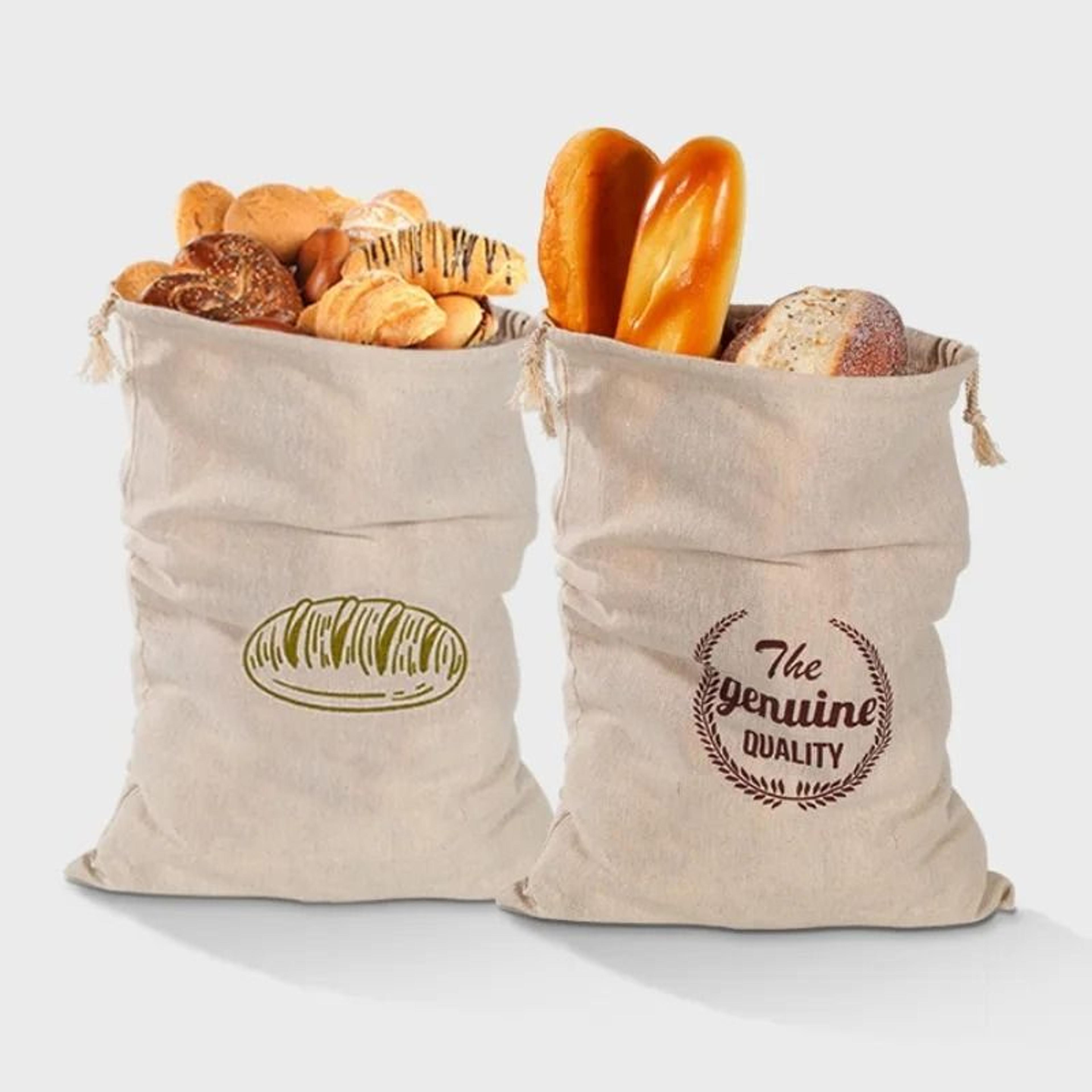Elite Reusable Linen Drawstring Bread Storage Bag 5