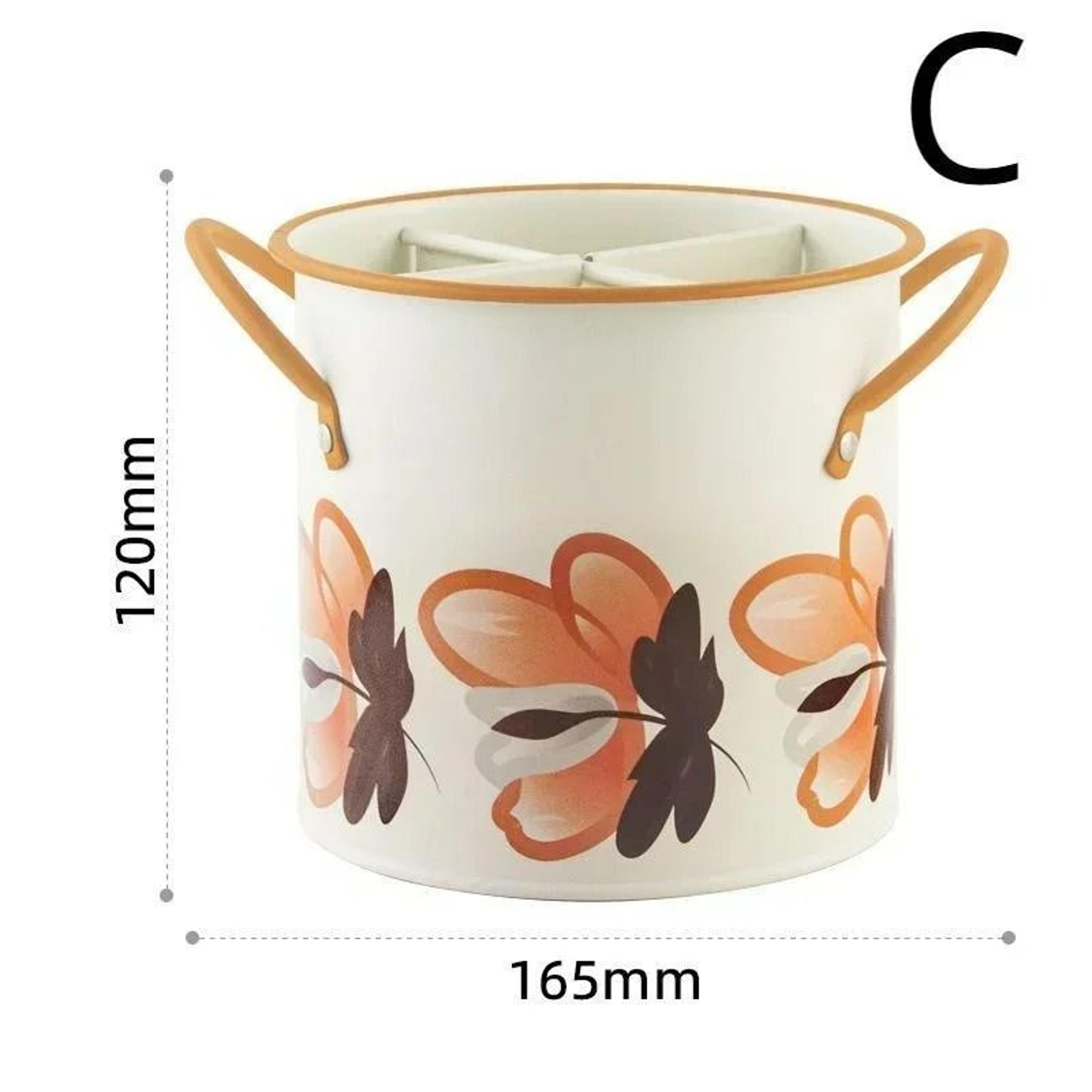 Retro MultiCompartment Tableware Storage Bucket  Draining Rack 10