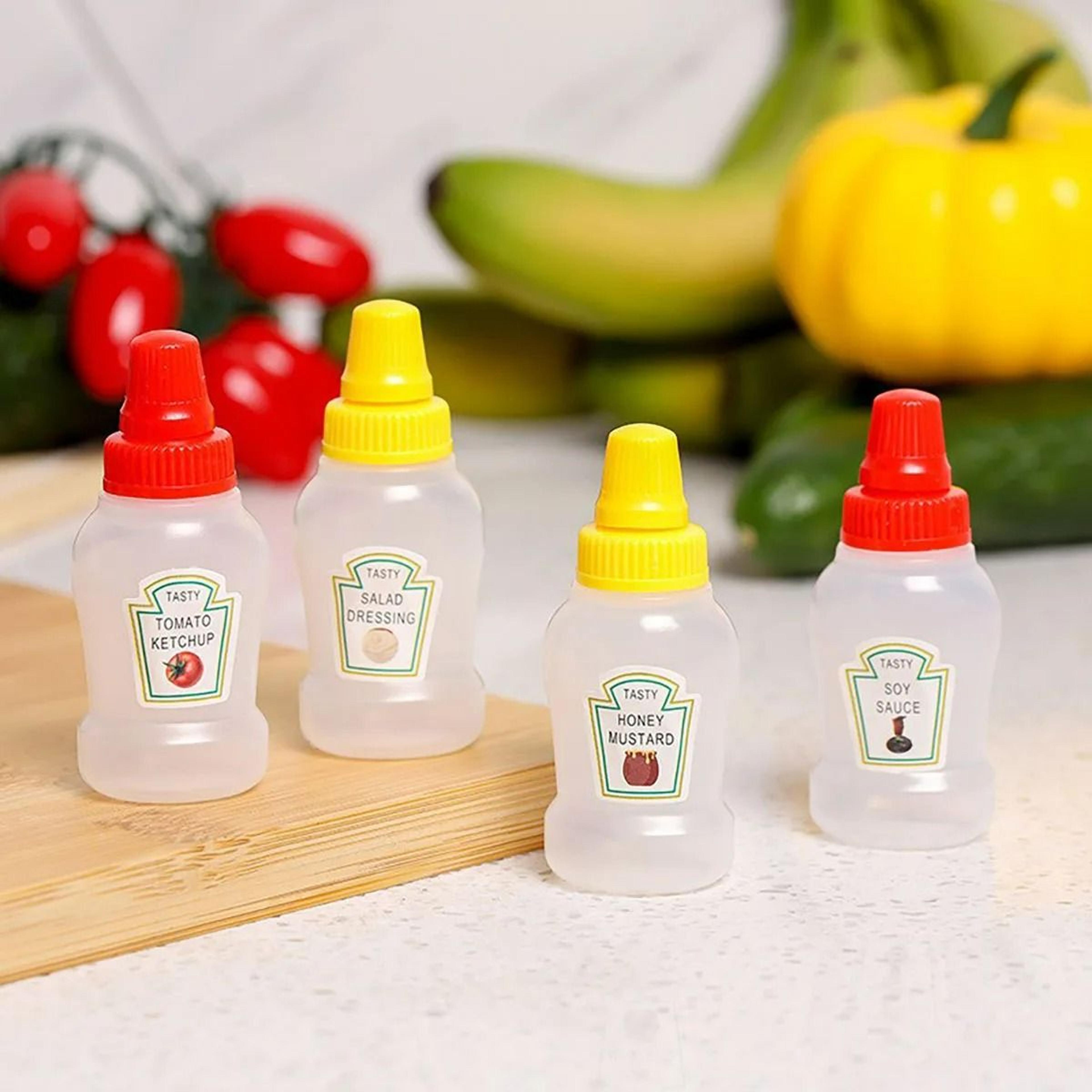 Mini Portable Seasoning Squeeze Bottles  4 Pack 4