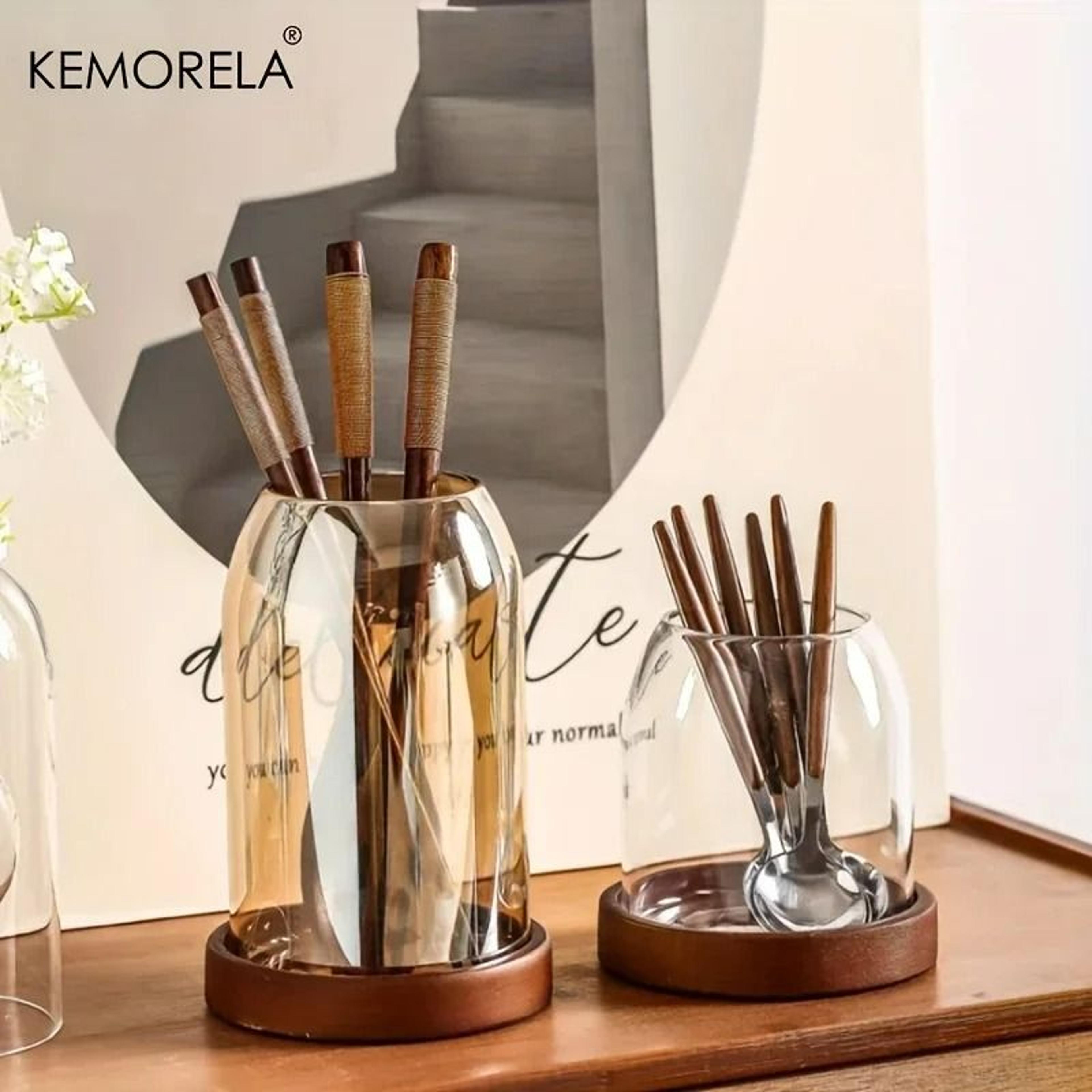 Ceramic Cutlery Storage Caddy And Flatware Organizer With Tray 1