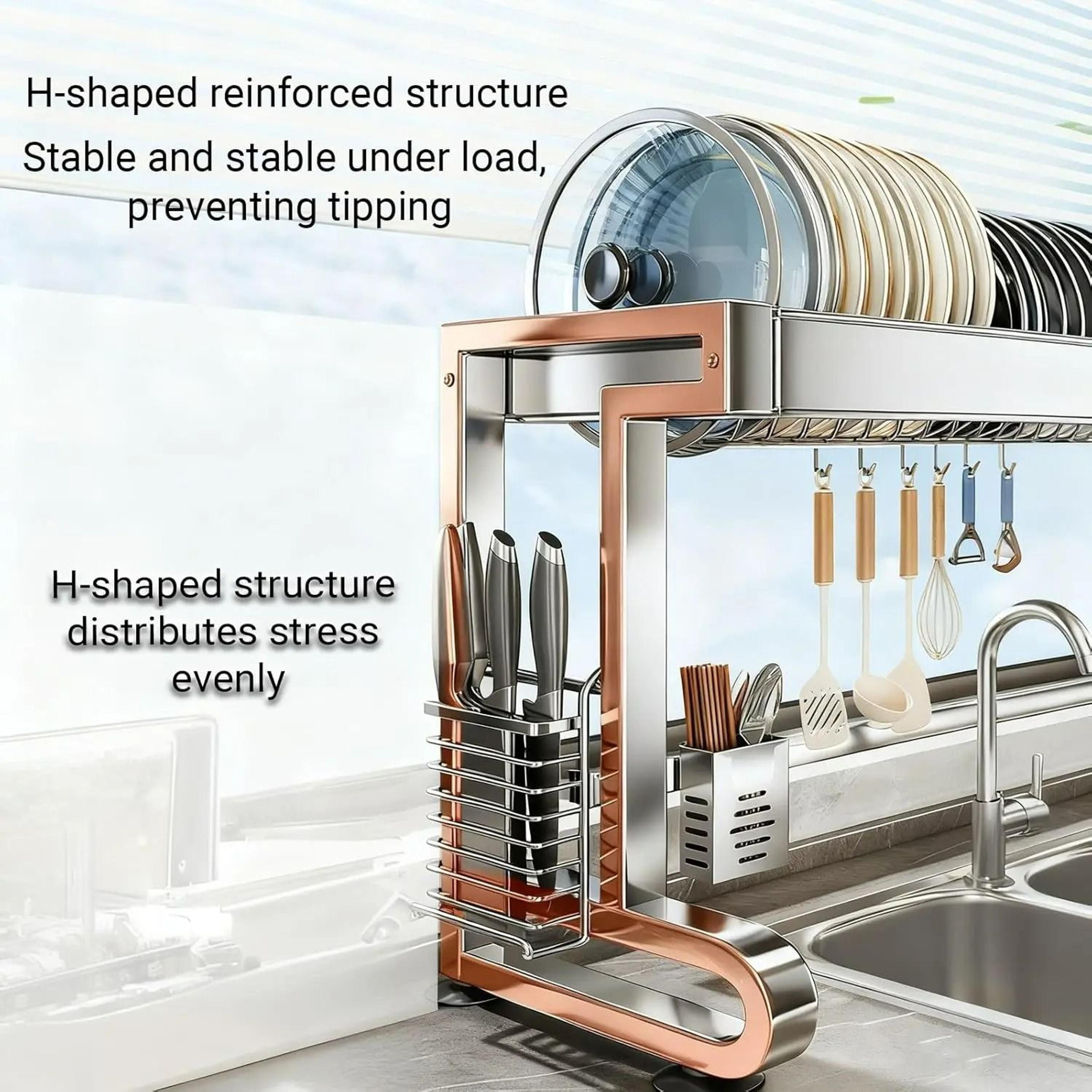 OvertheSink MultiFunctional Dish Drying Rack 3