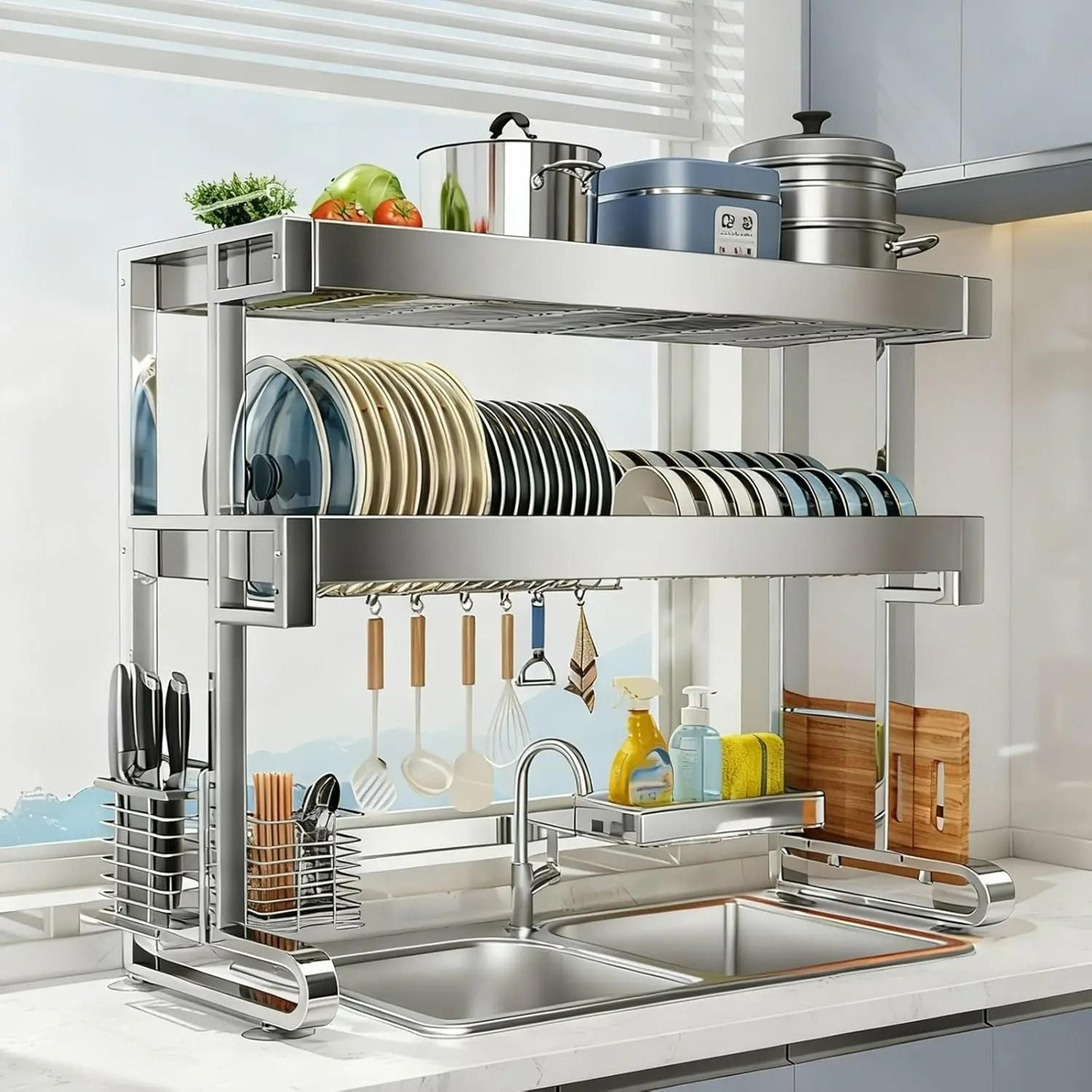 OvertheSink MultiFunctional Dish Drying Rack 9