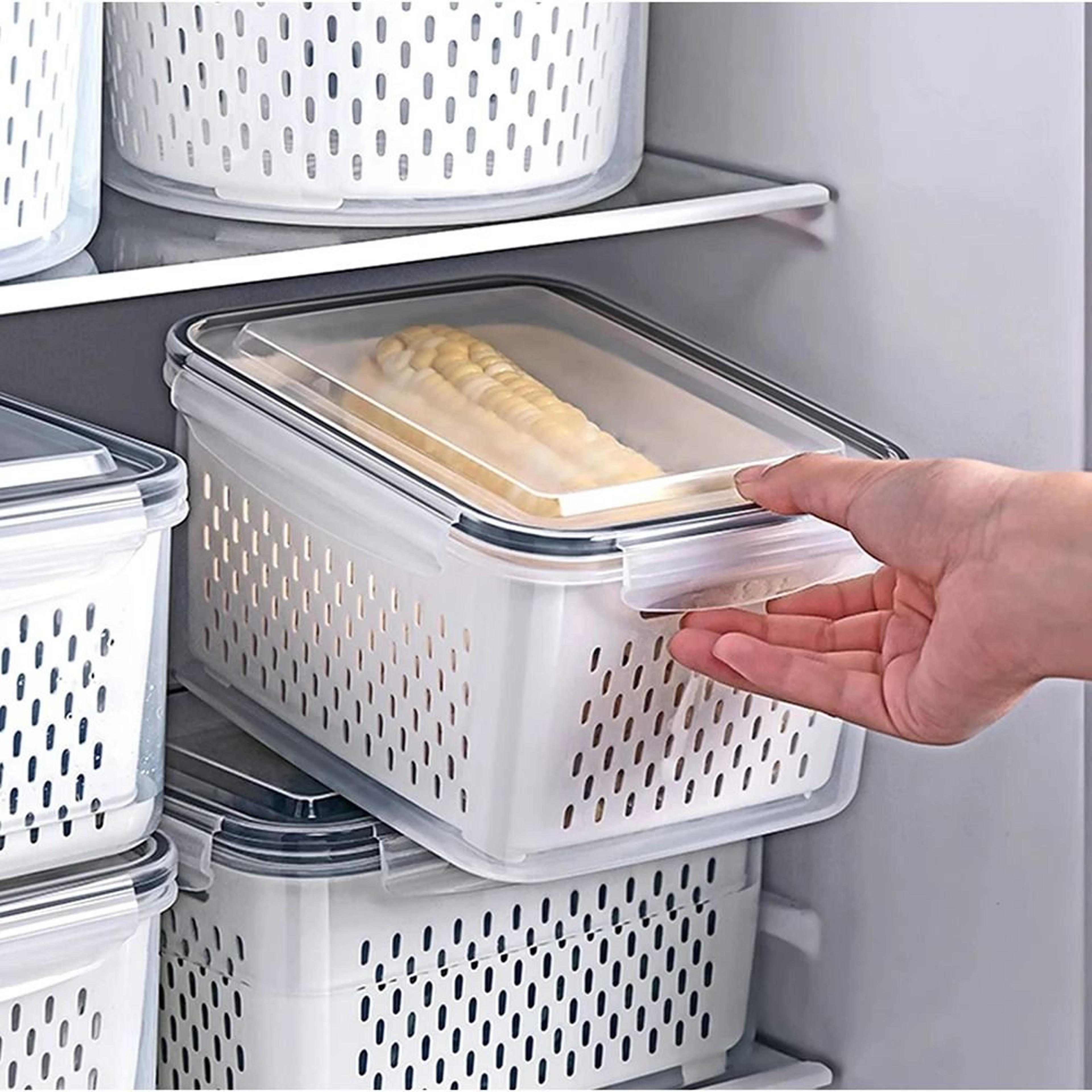 Fruit Storage Containers With Removable Colander Set 1