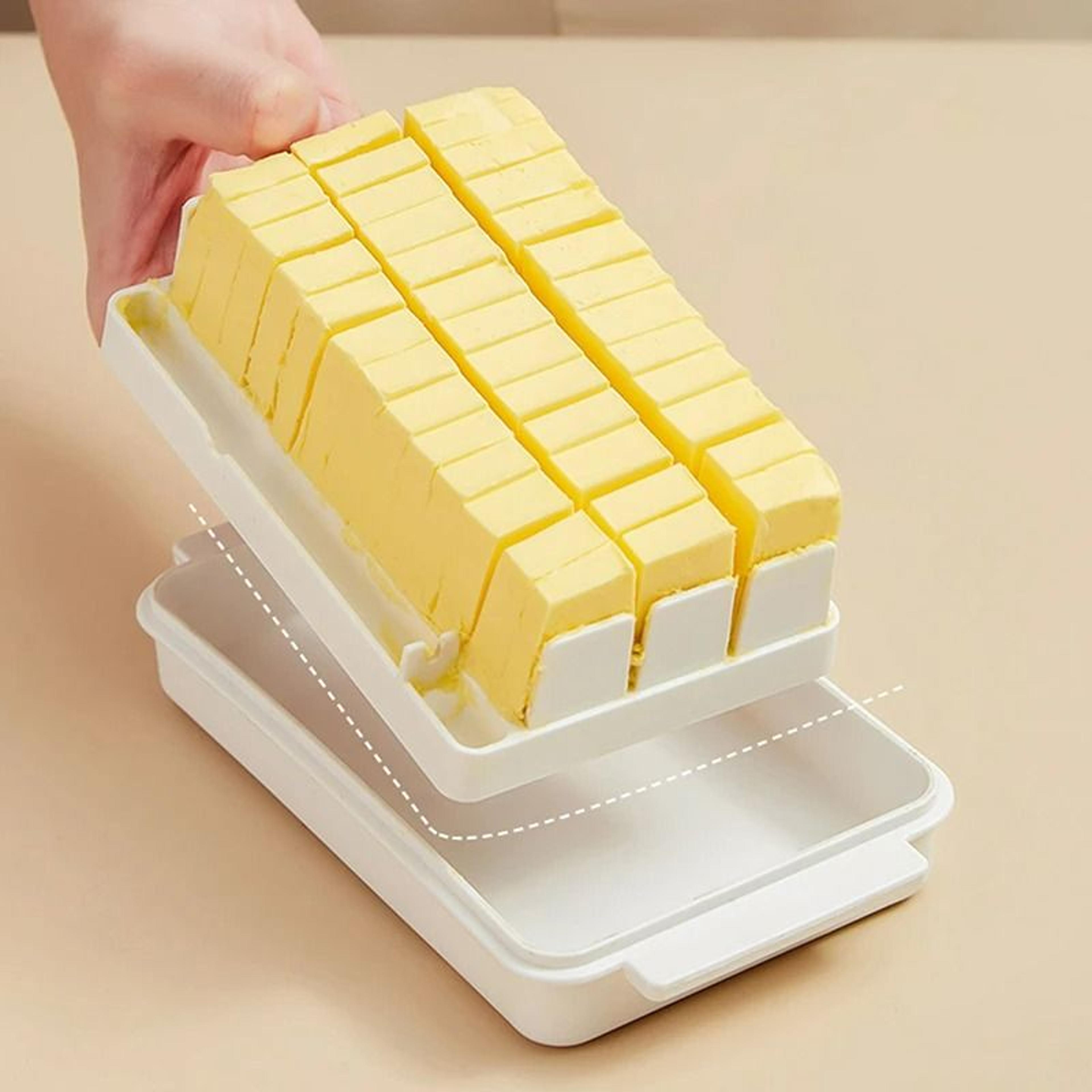 premium butter and cheese cutter storage box with fresh-keeping lid