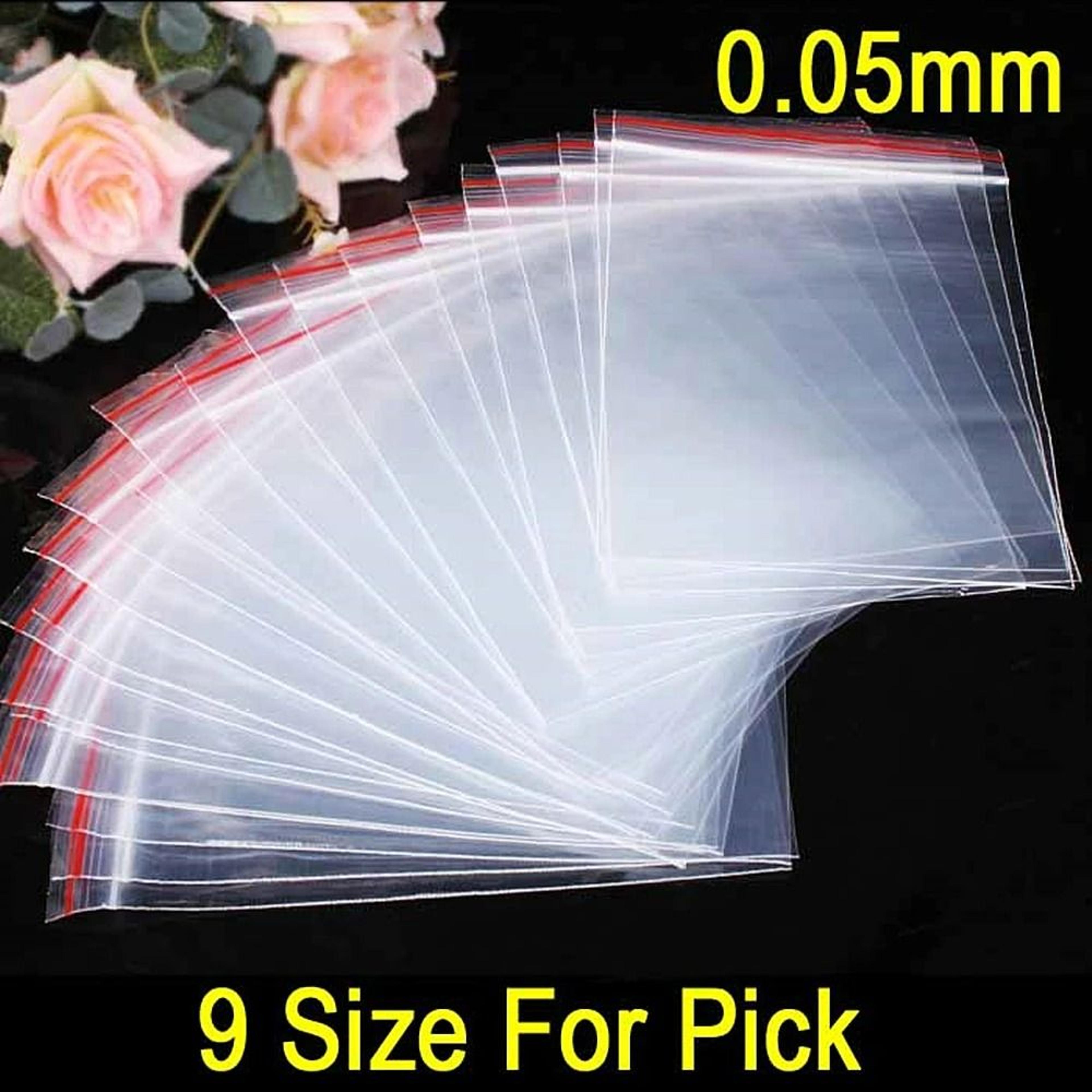 100Piece Bulk Clear Reclosable Mini Zip Lock Poly Bags Set 0