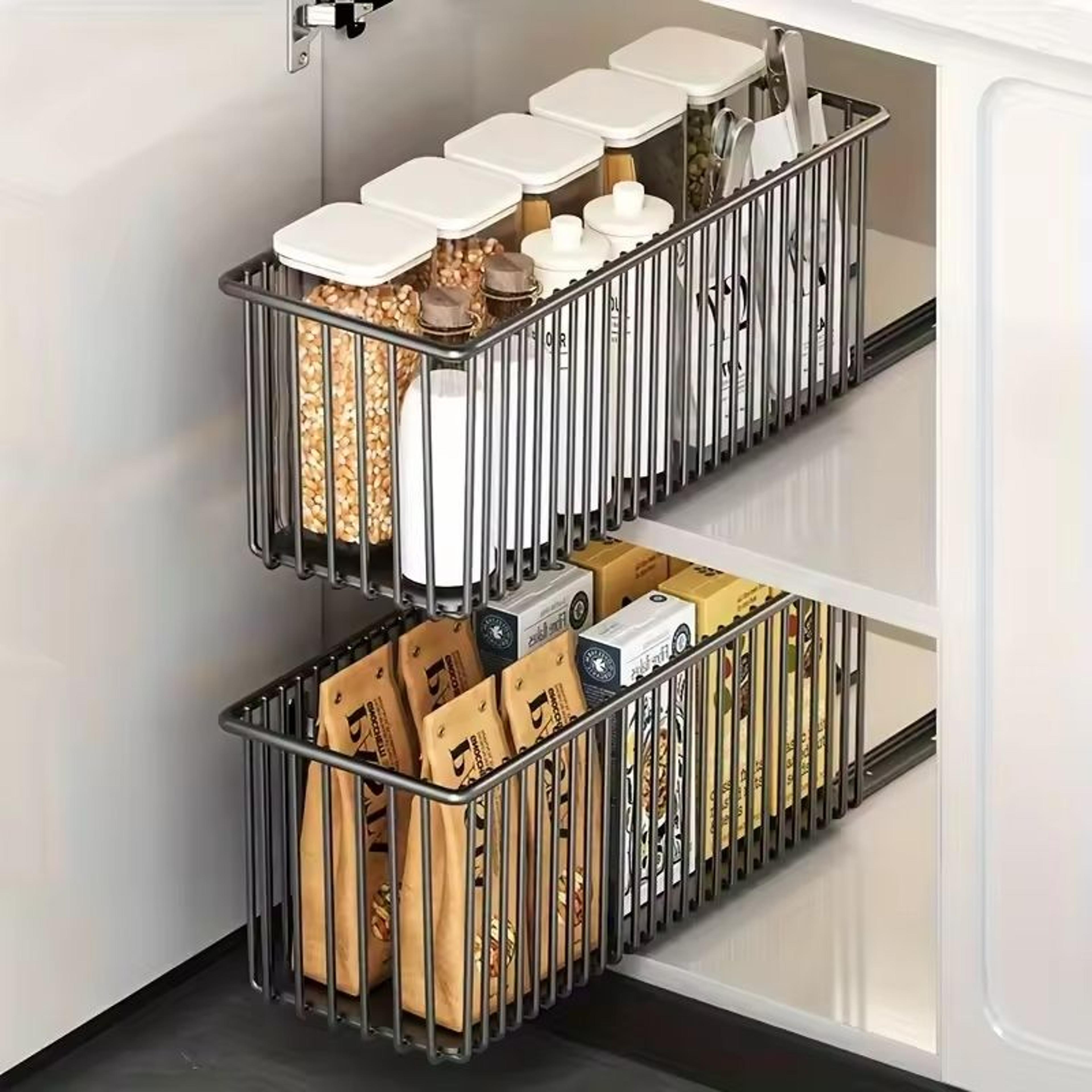 PullOut Cabinet Organizer Basket  UnderSink SlideOut Drawer 0