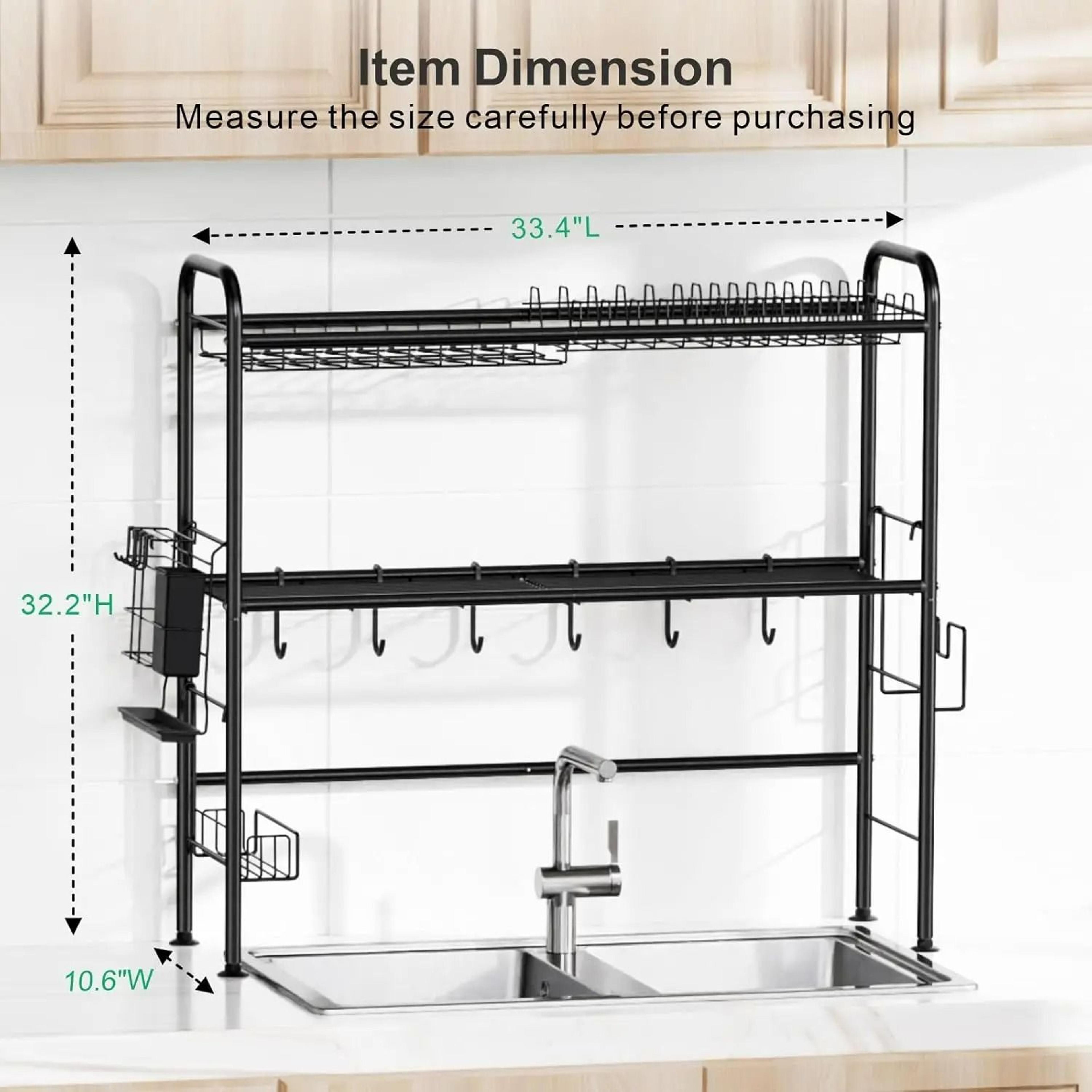 OvertheSink 2Tier Dish Drying Rack  AboveSink Kitchen Drainer 6