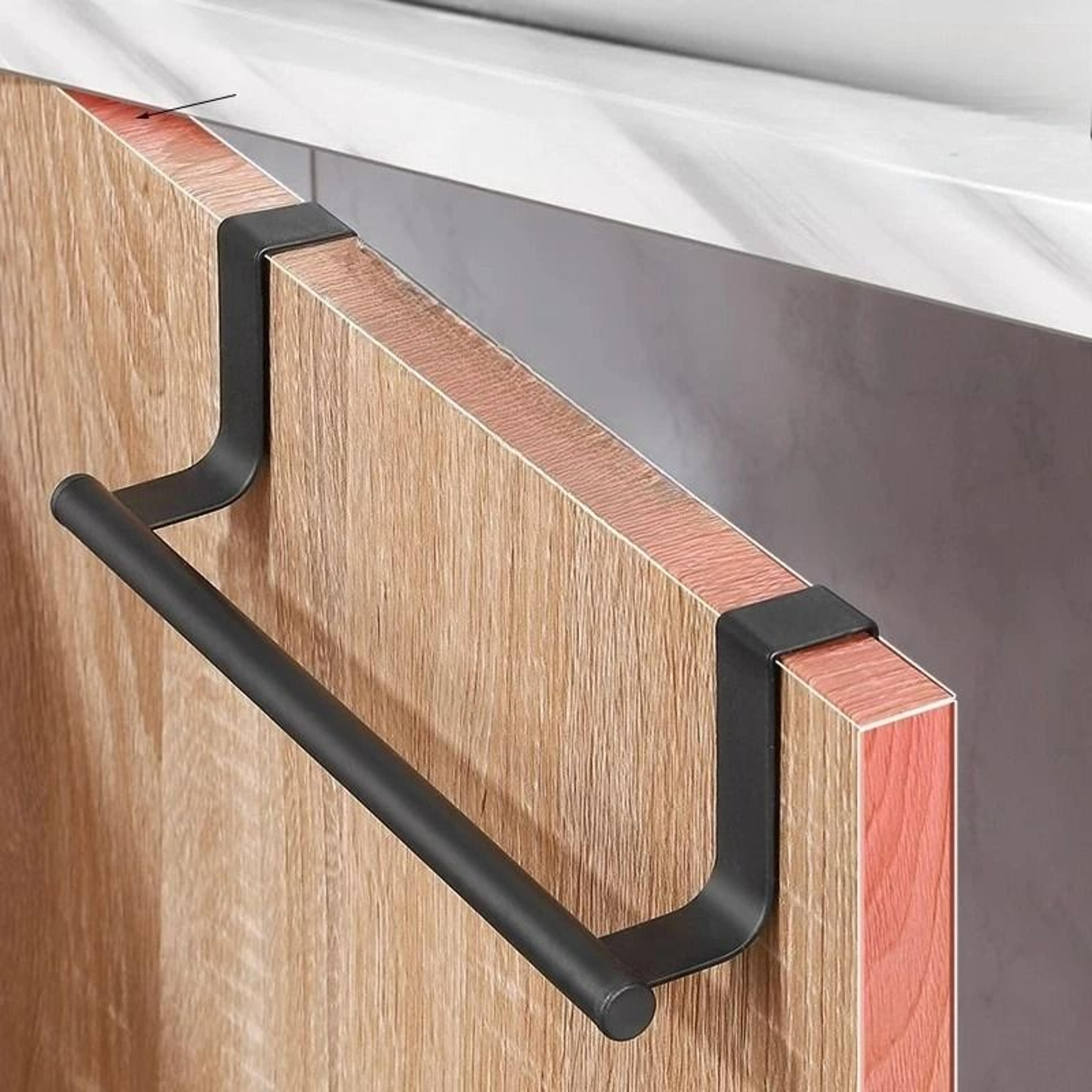 stainless steel over-door towel rack & cabinet shelf hanger