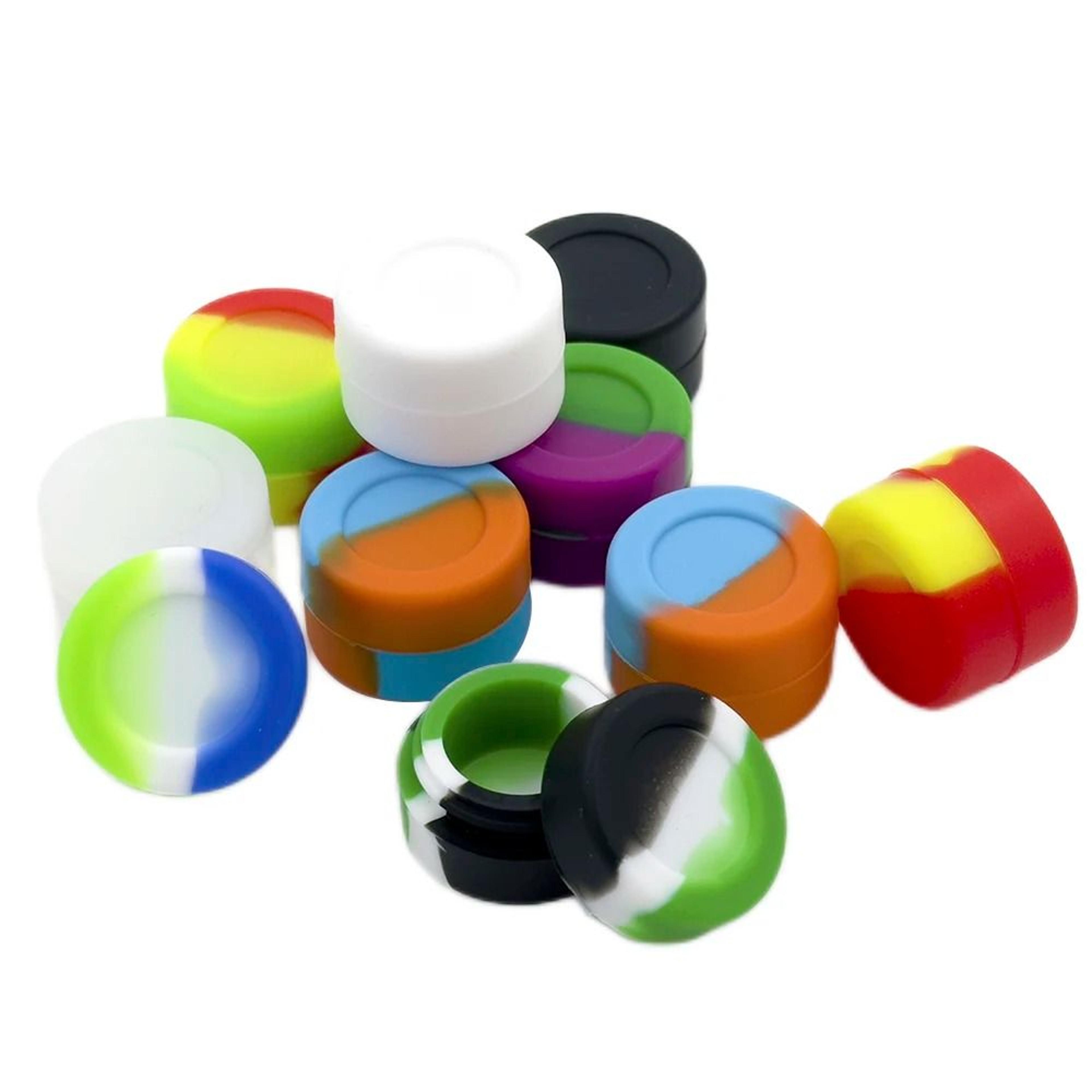 10Piece MultiSize Nonstick Silicone Storage Containers  Concentrate Jars Set 5