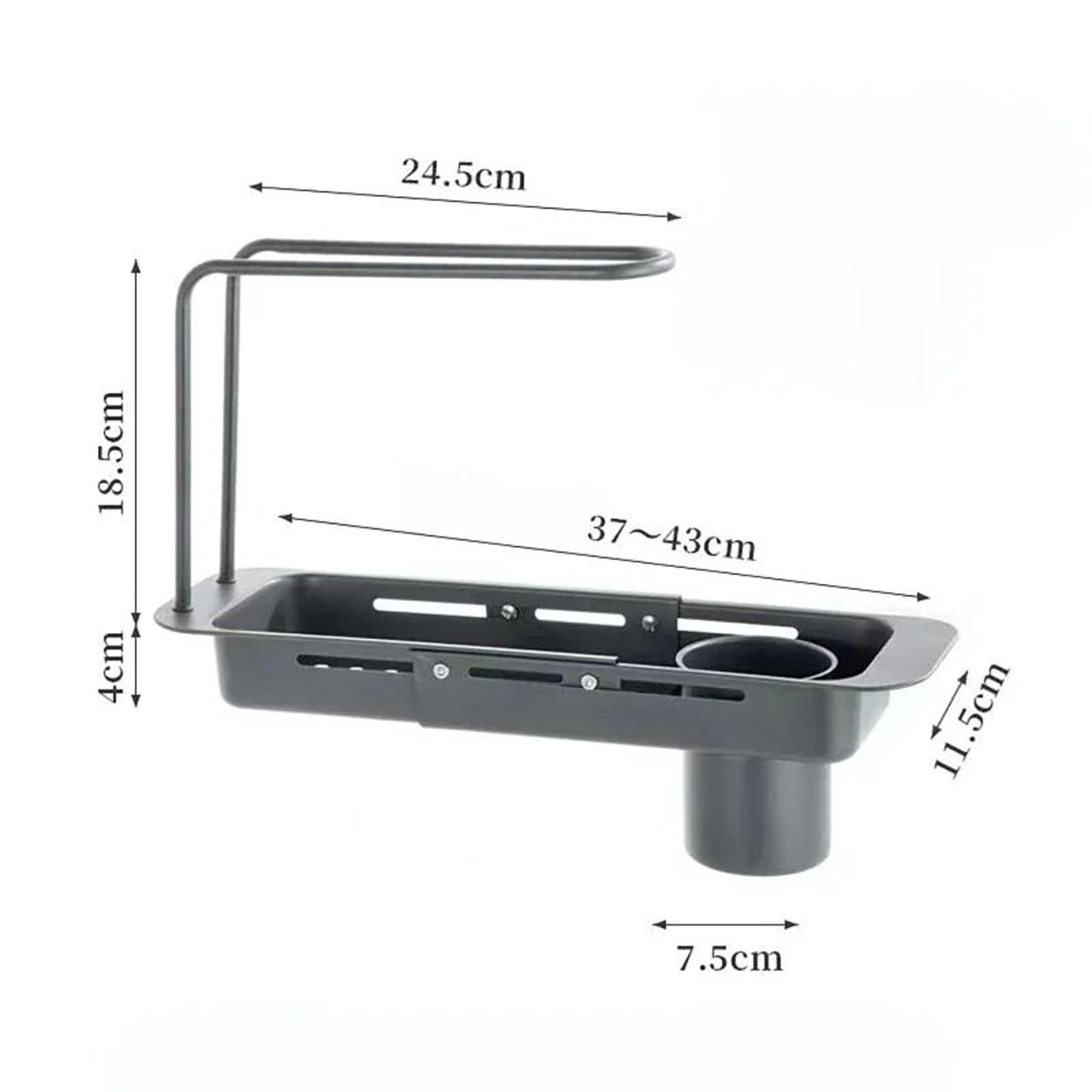Kitchen Telescopic Storage Rack  Adjustable Sink Organizer 8