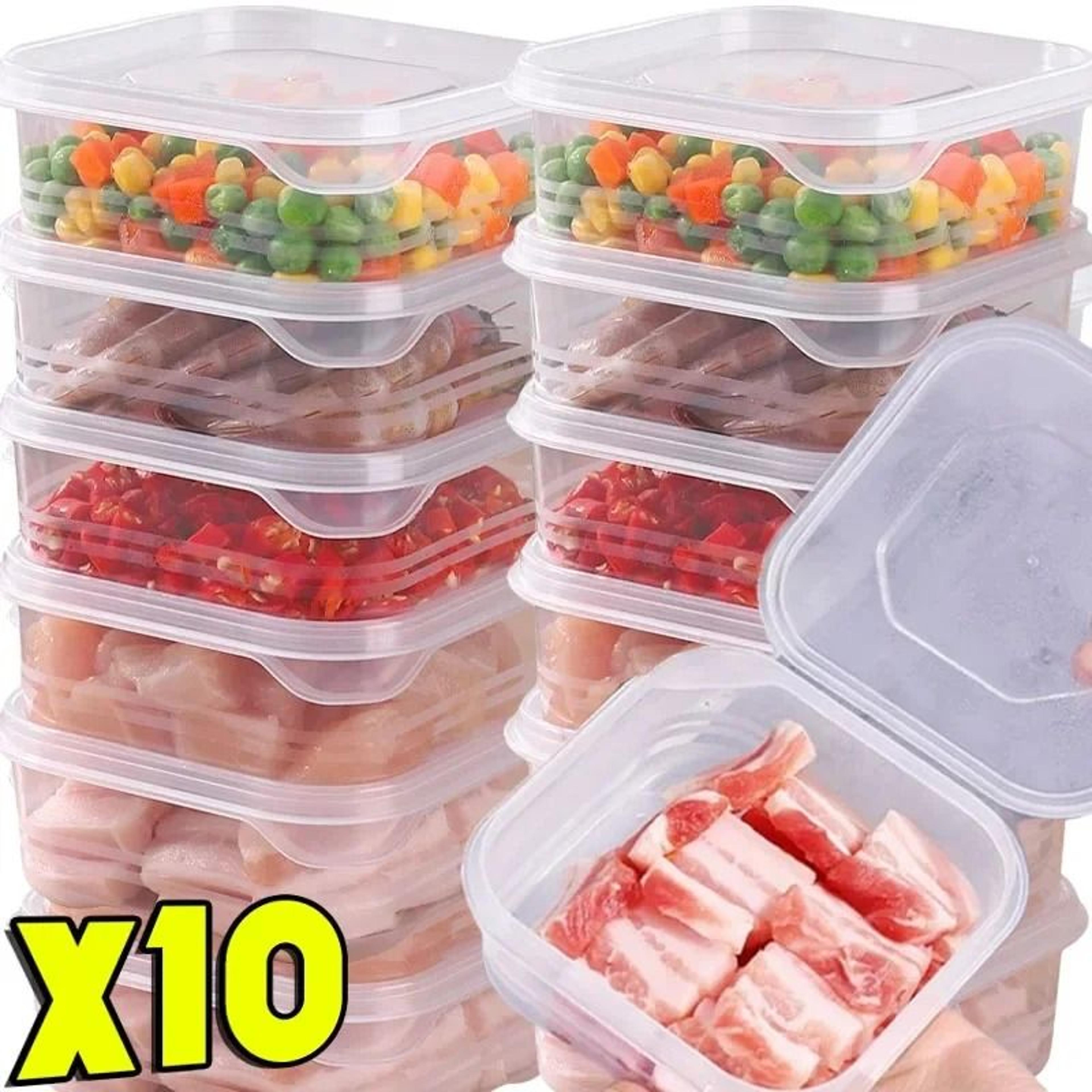 10-pack small food preservation boxes & refrigerator fresh-keeping storage set