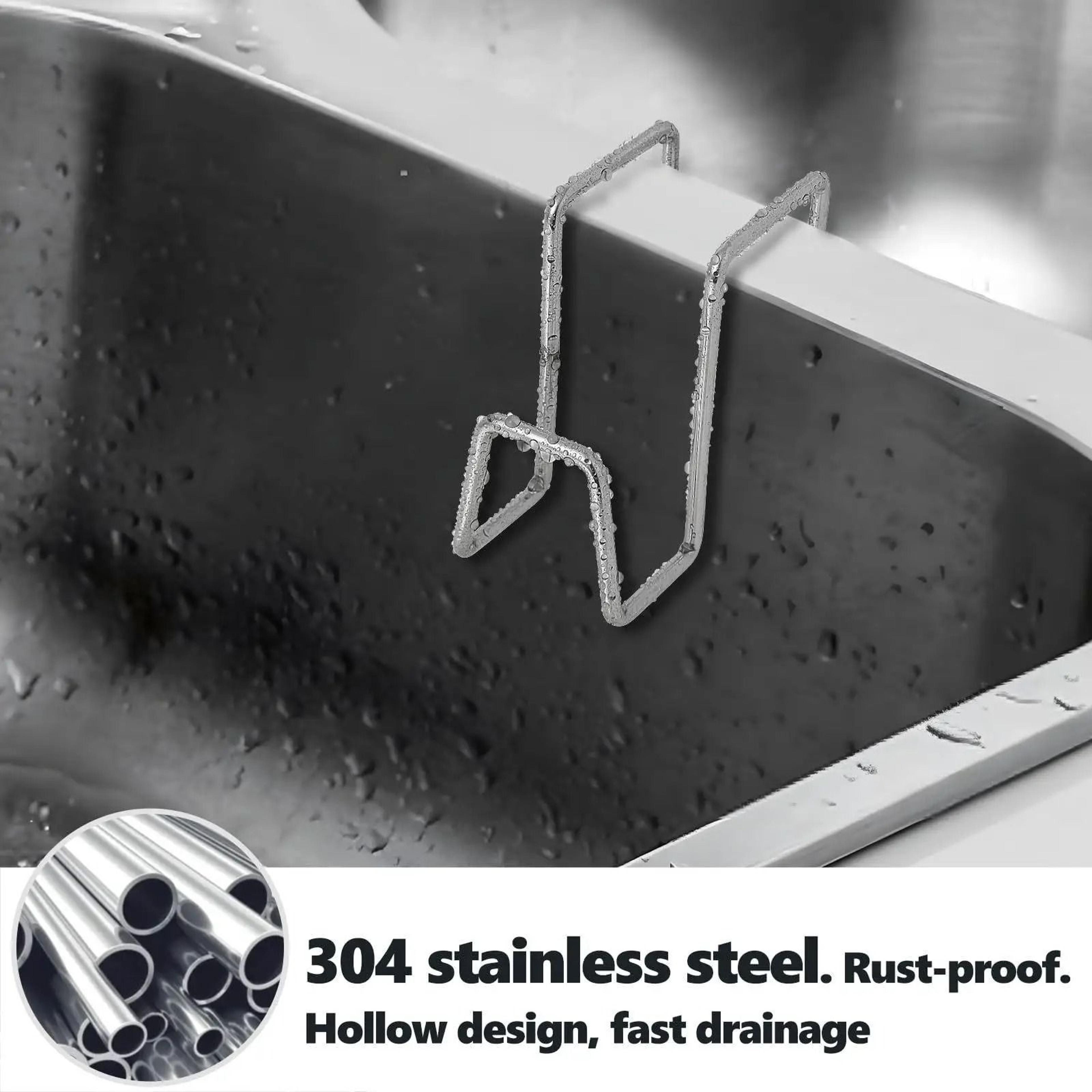 Sponge Holder For Kitchen Sink  Compact Waterproof Metal Organization Rack 3