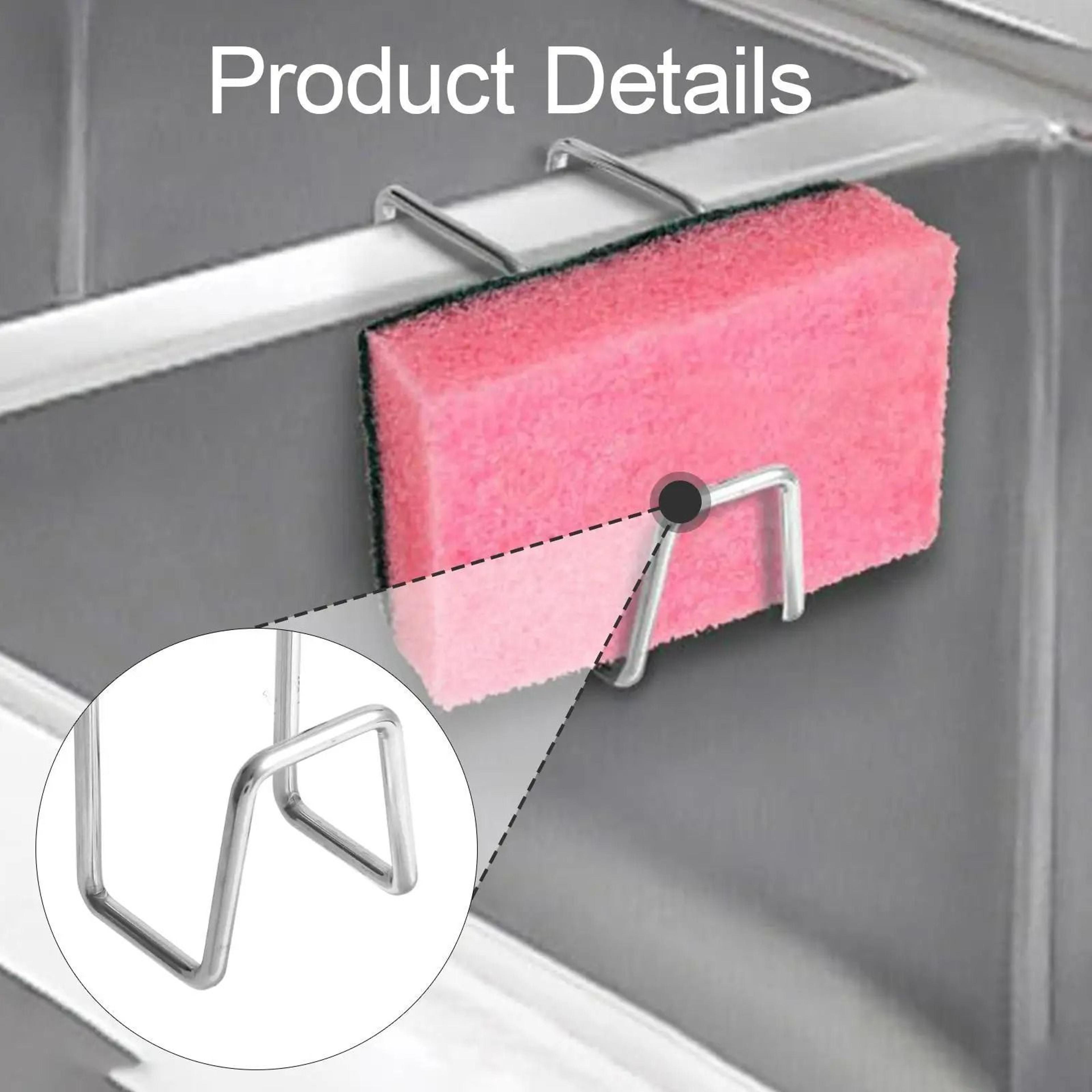 Sponge Holder For Kitchen Sink  Compact Waterproof Metal Organization Rack 4