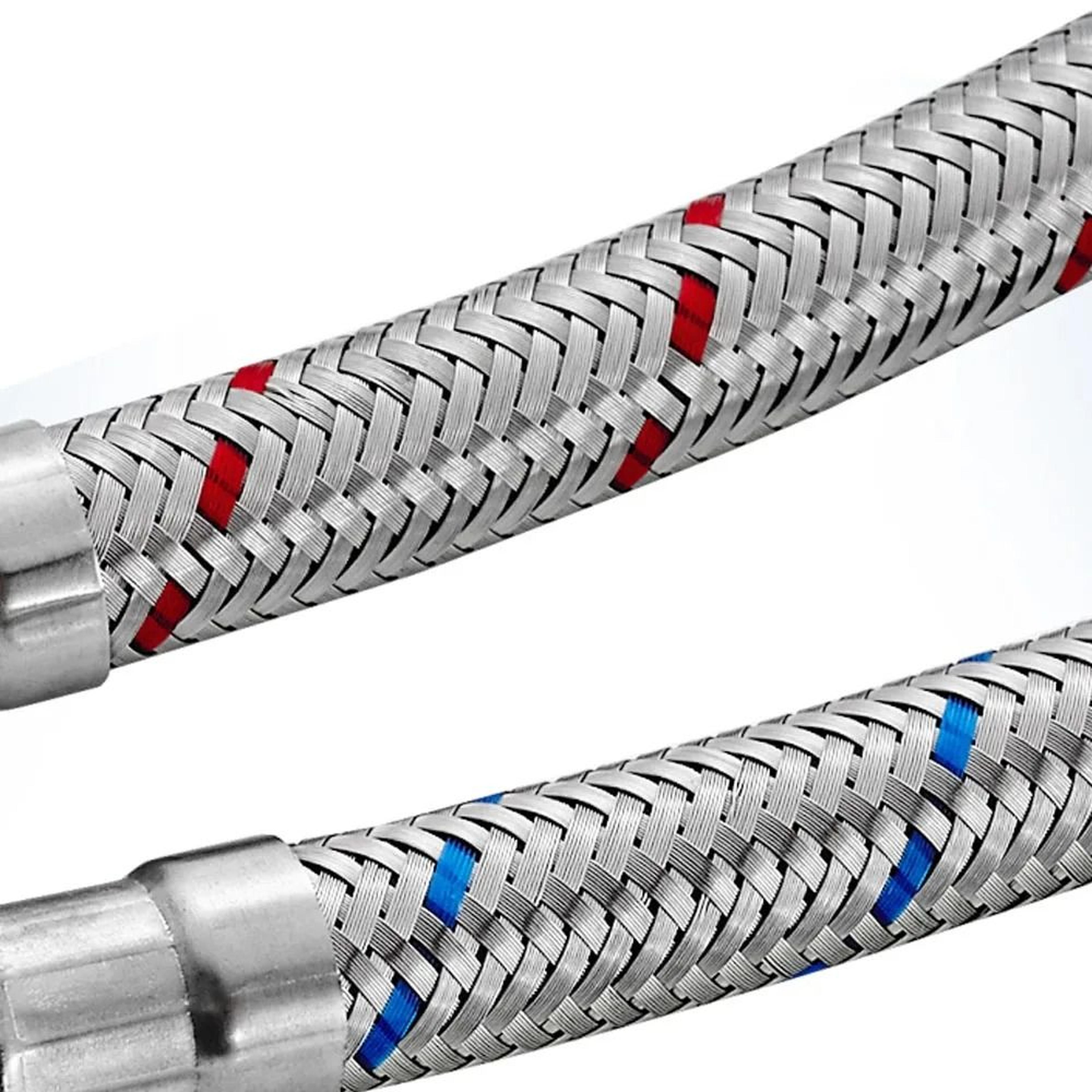Stainless Steel Flexible Faucet Water Supply Hoses  HotCold Mixer Plumbing Pipes 2