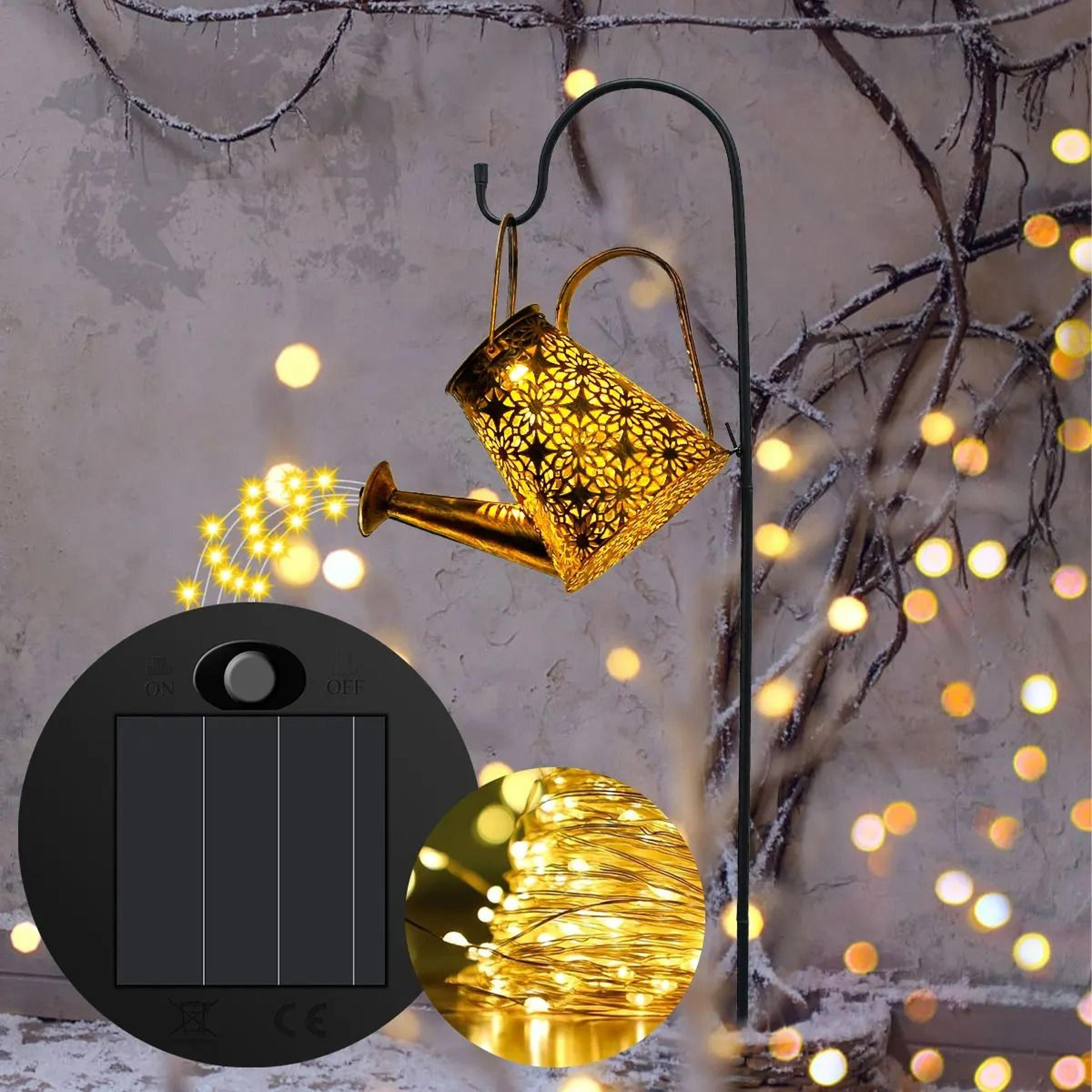 8Piece Solar Lantern Light Replacement Tops With 30 LED String Lights  Circular Panel Lids 4