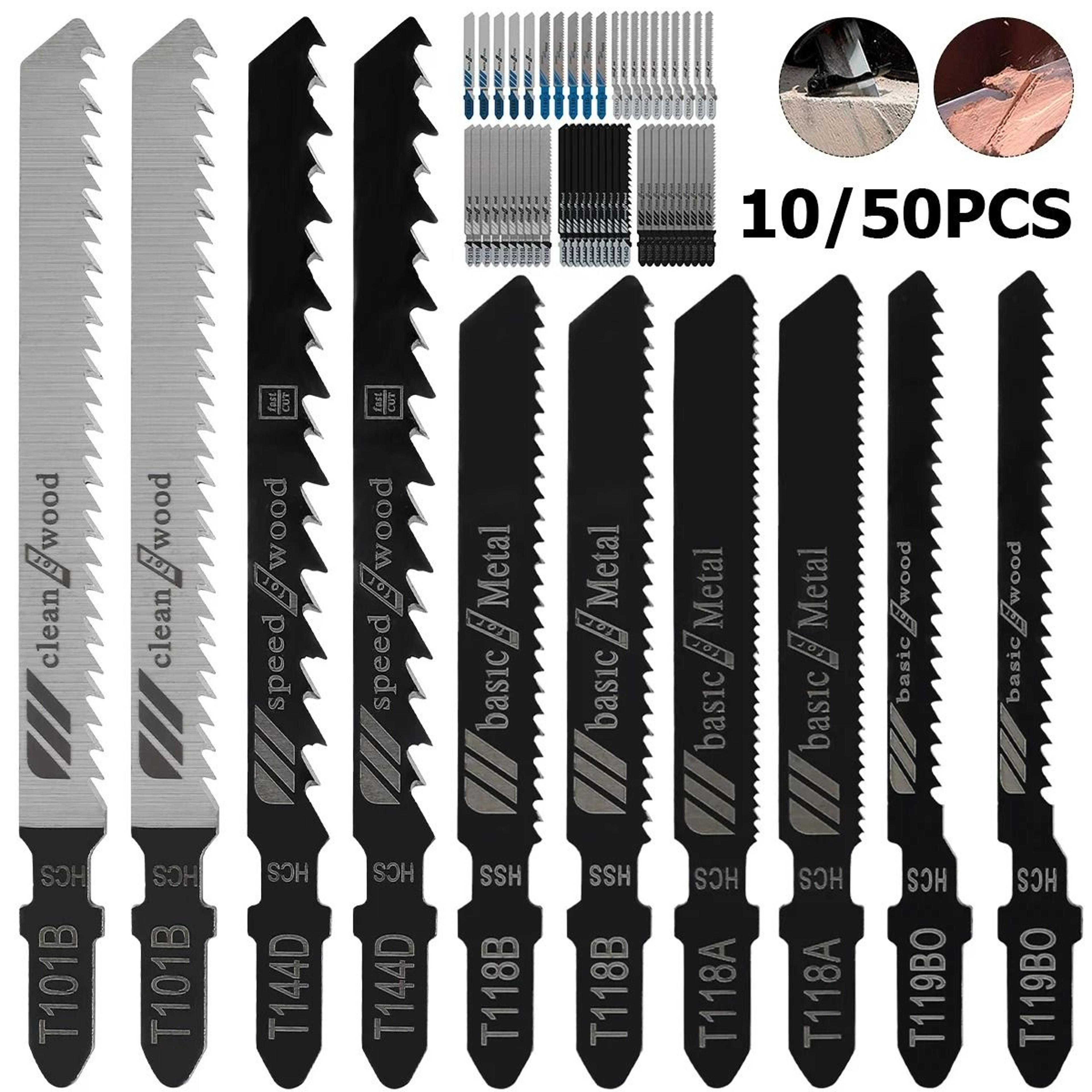 t-shank jigsaw blade set for wood and thin metal cutting