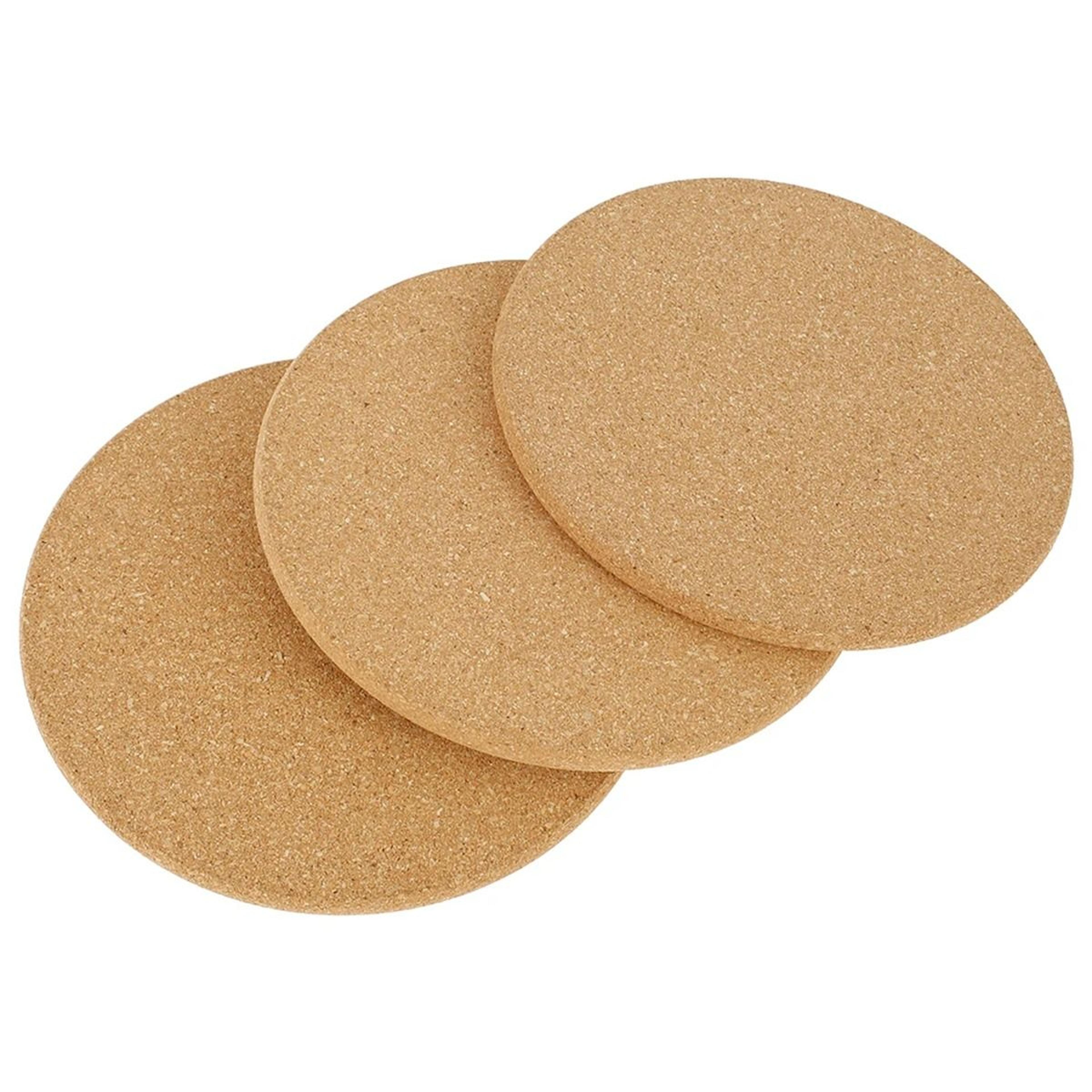 HeatResistant Round Cork Pot Mat  MultiPurpose Tableware Pad 6