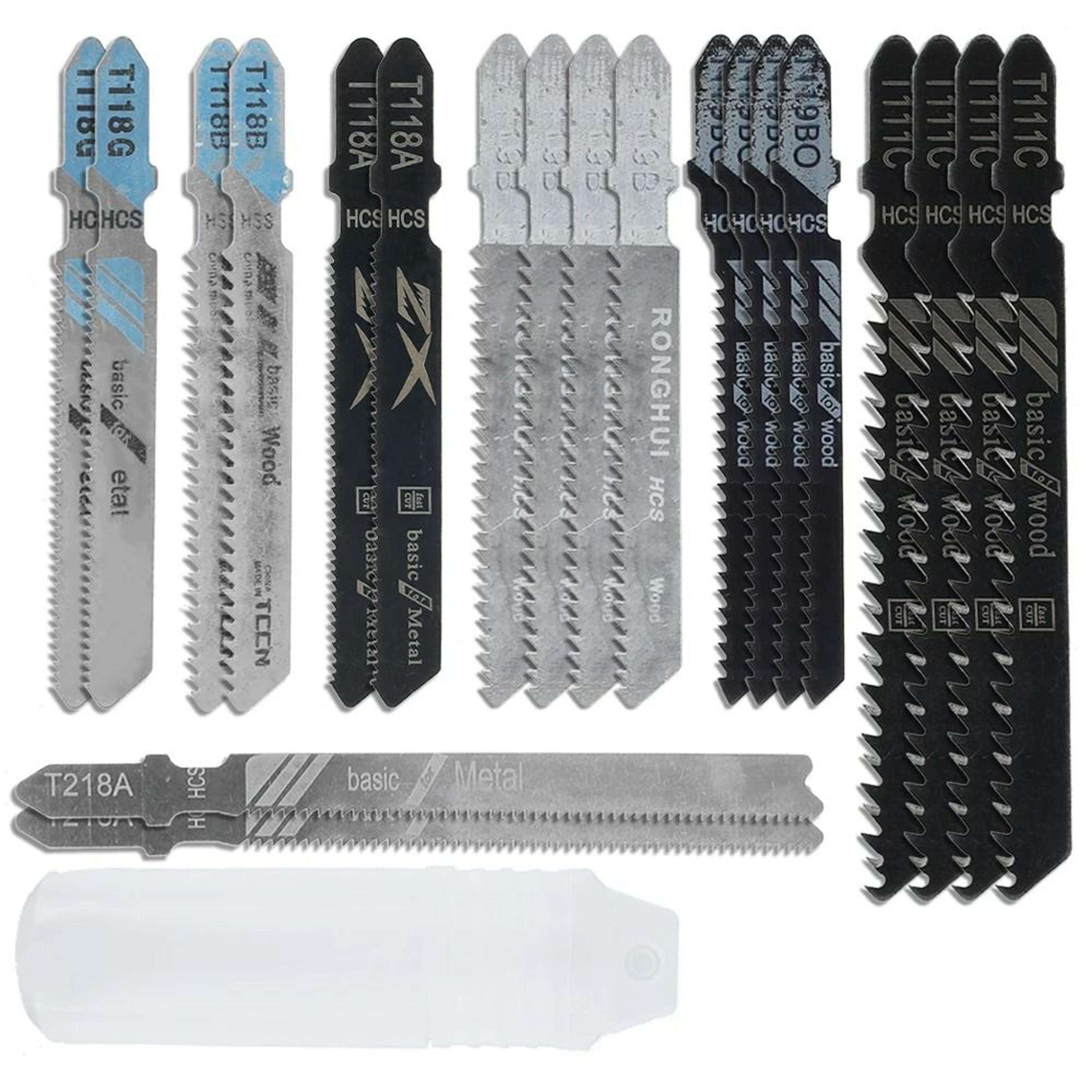 20Piece TShank Jigsaw Blade Set  Assorted HCS  HSS Cutting Blades 2
