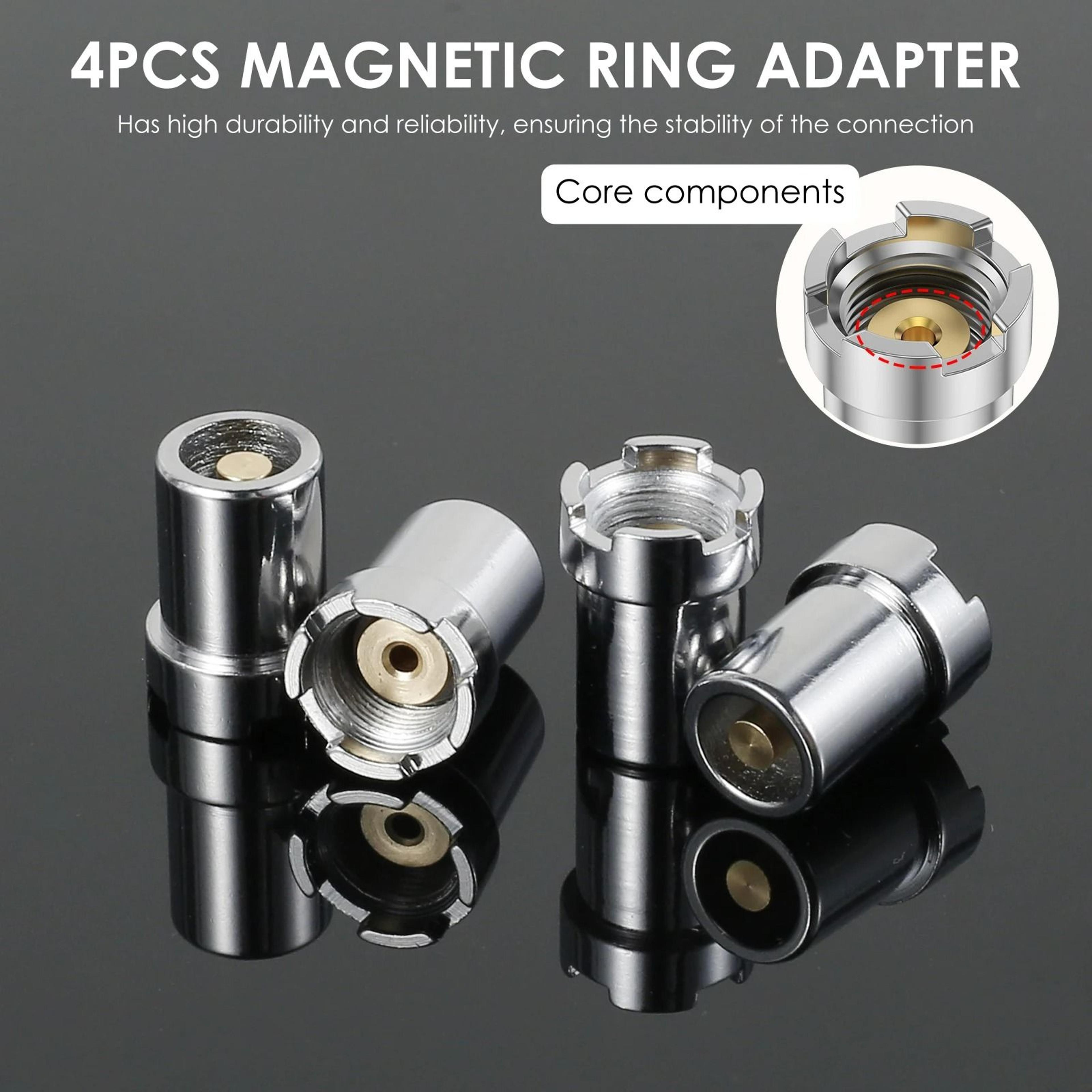 4Piece 510 Threaded Magnetic Adapter Kit  Durable Ring Converter Set 2