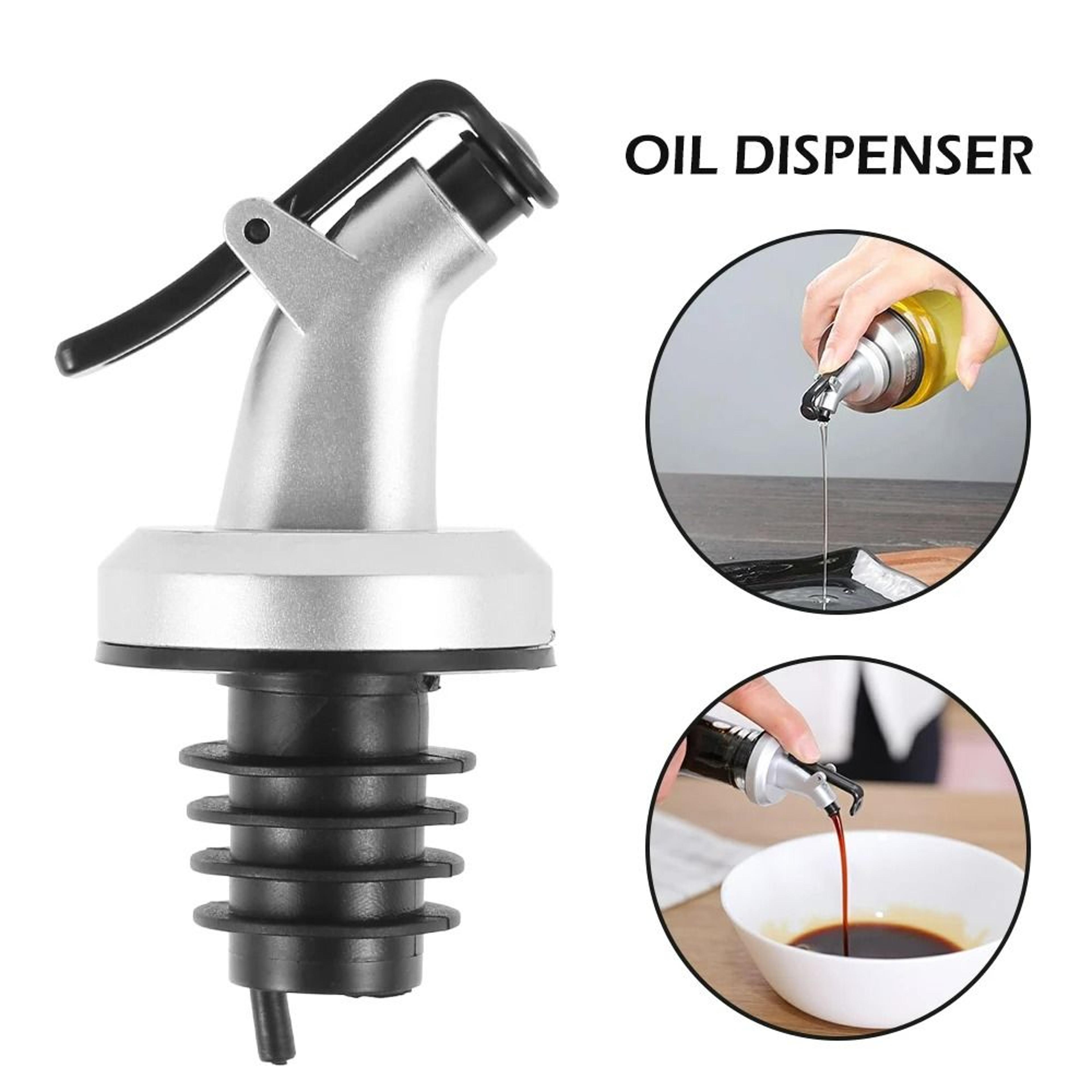 stainless steel oil spout set – leak-proof olive oil dispenser stopper with dust covers