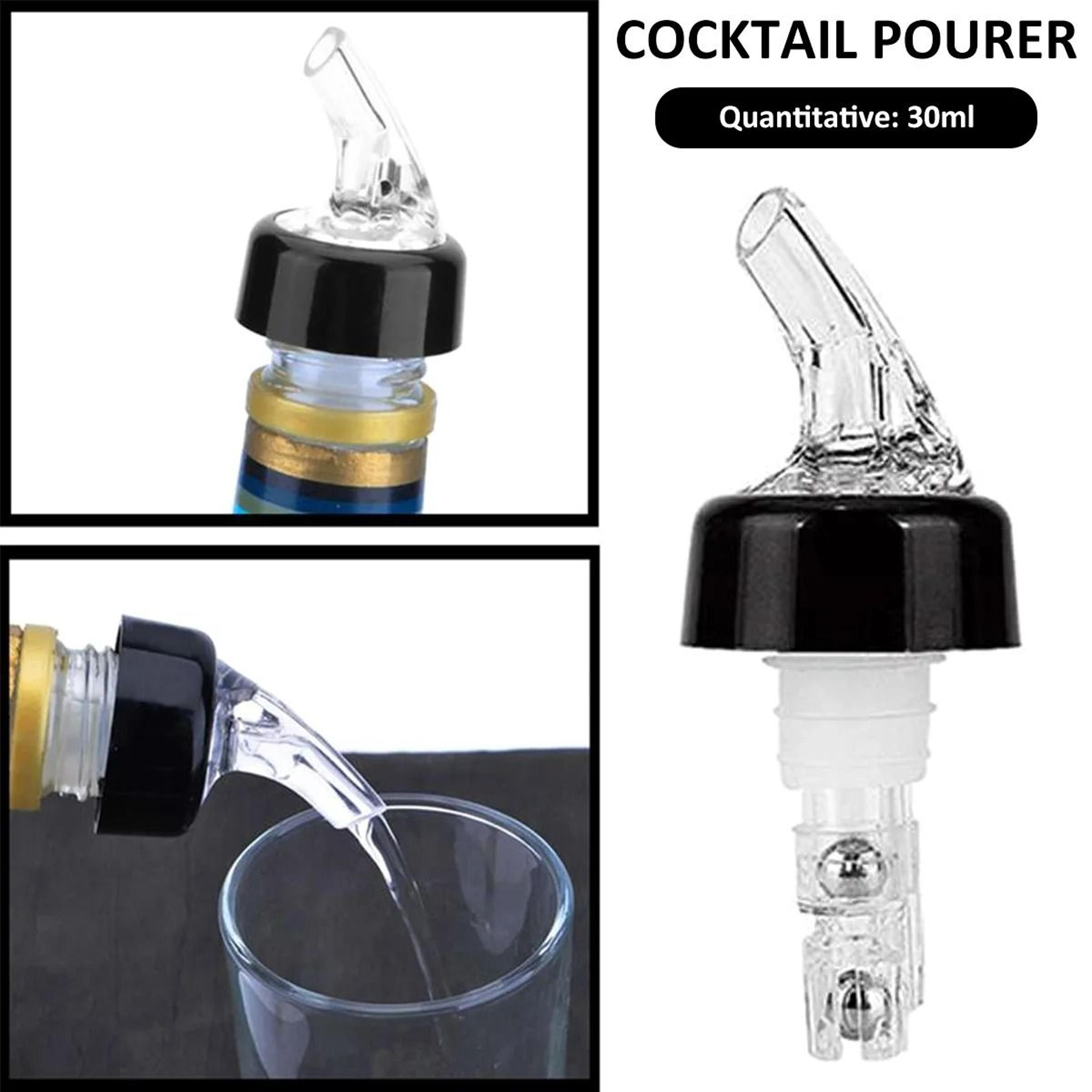 10Piece Automatic Measured Bottle Pourer Set  Clear QuickMeasure Liquor Dispenser 0