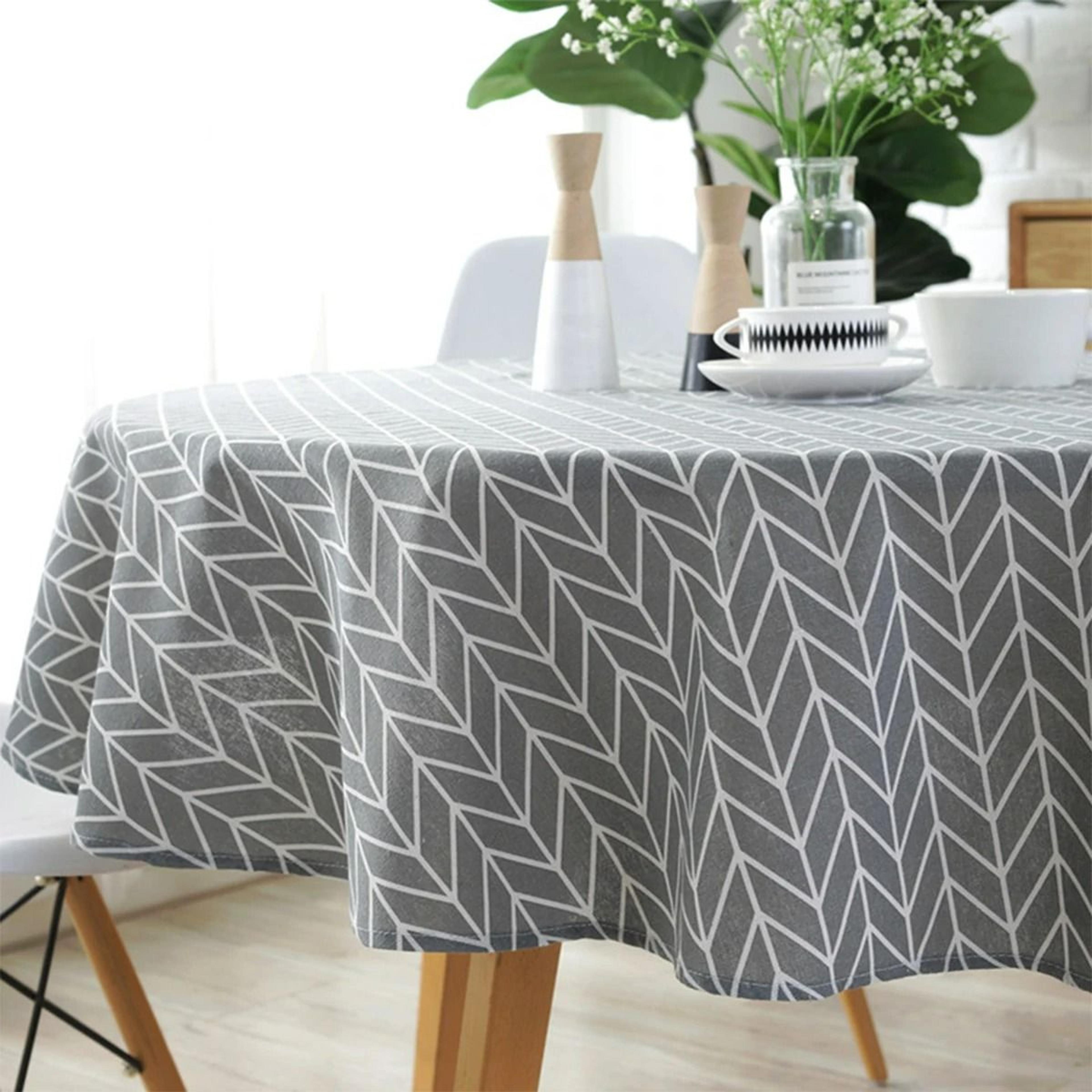 Washable Round Tablecloth  Elegant AllOccasion Decorative Table Cover 2