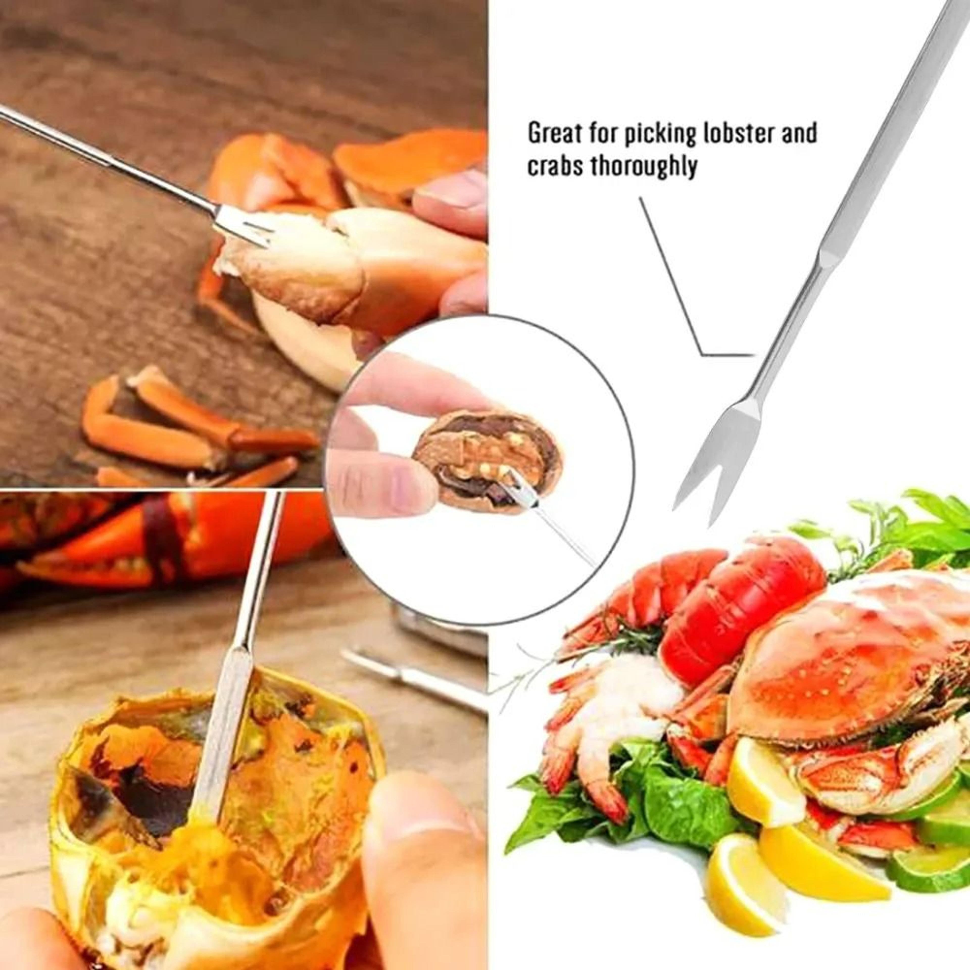 9Piece Stainless Steel  Zinc Alloy Seafood Tools Set  HeavyDuty Lobster  Crab Cracker Kit 2