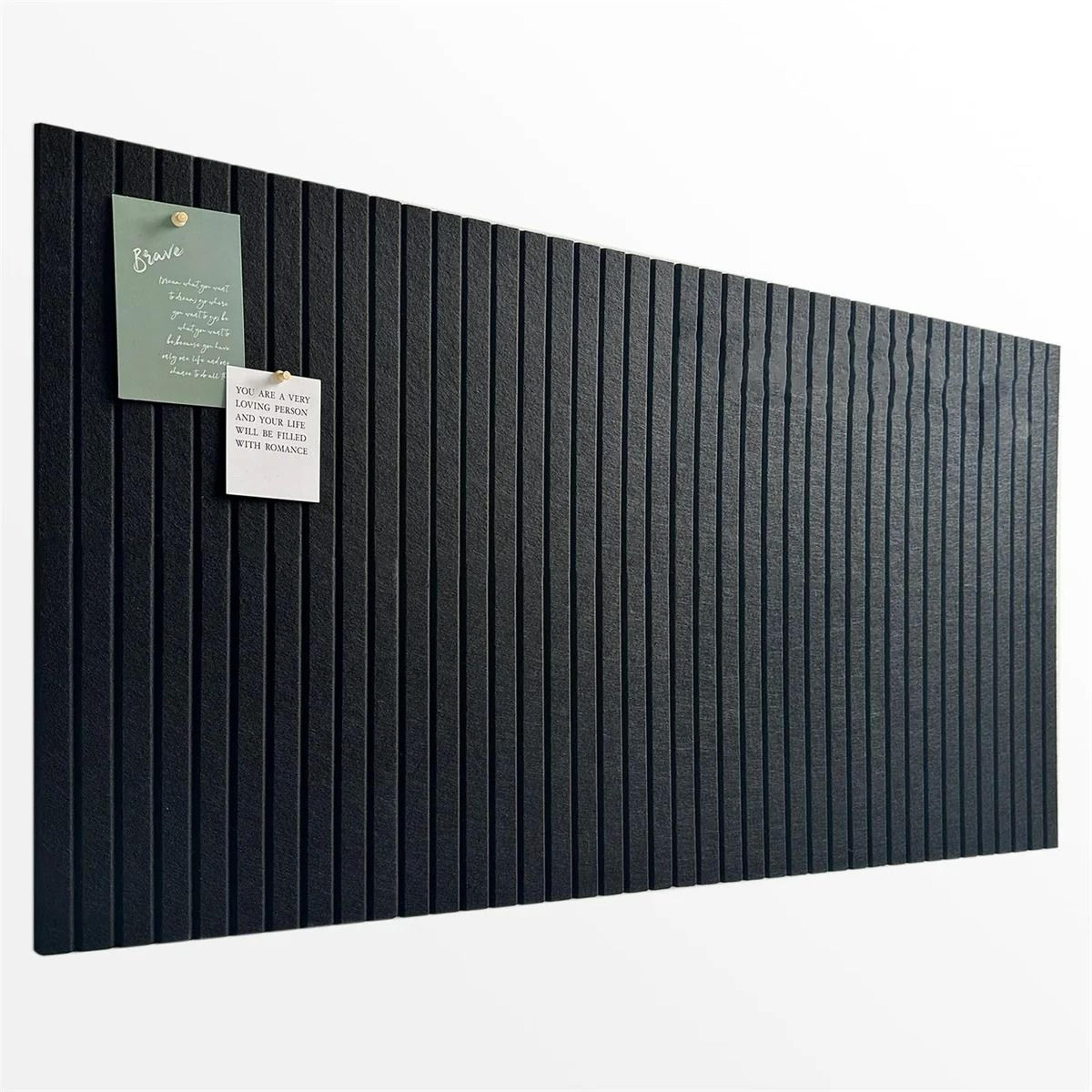 6Piece Hexagonal Felt Bulletin Board Tiles  Modular Black Push Pin Notice Boards For Office Wall Or 6