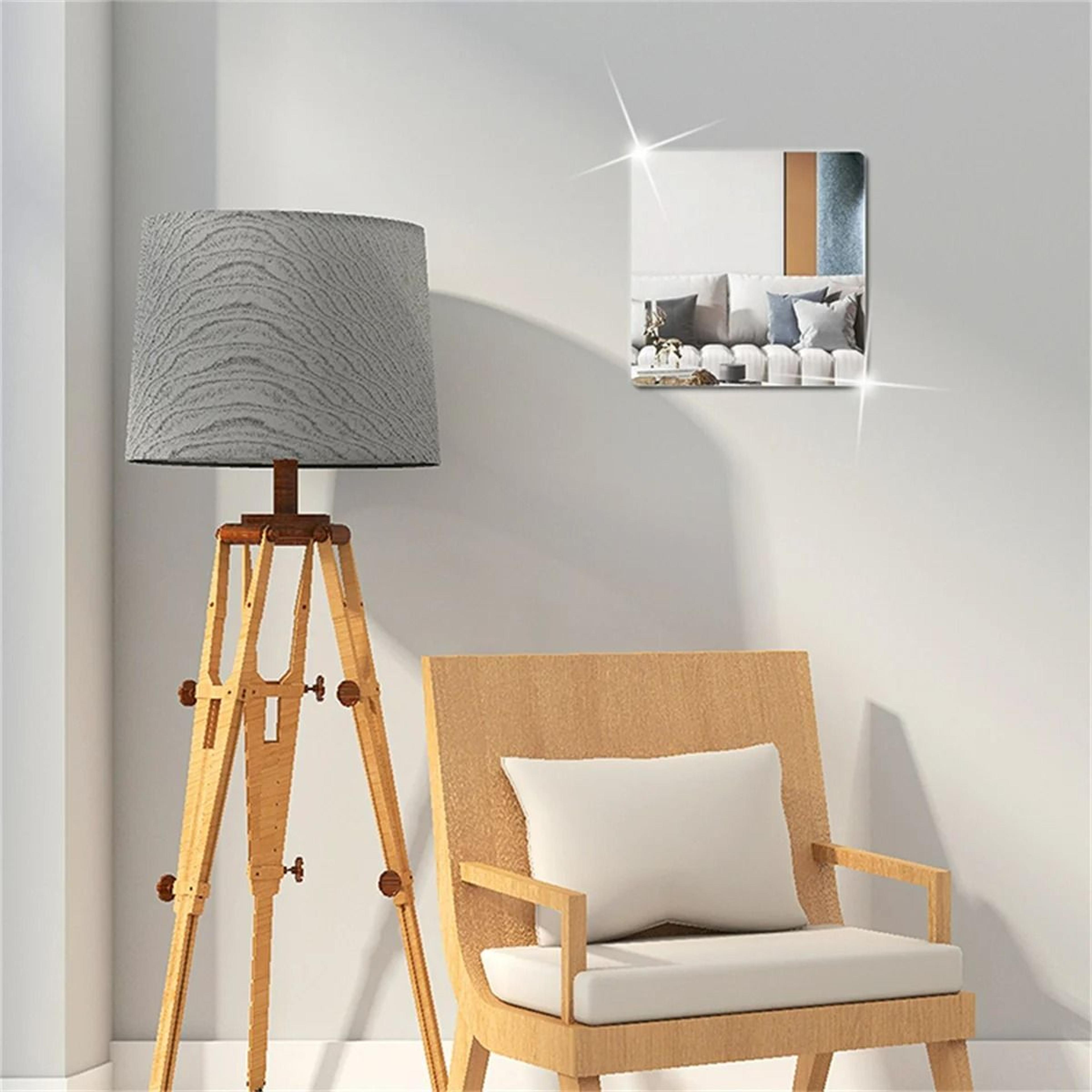 Acrylic Mirror Wall Tiles  4Piece Square SelfAdhesive Art Mural Stickers For Bathroom Bedroom And L 4