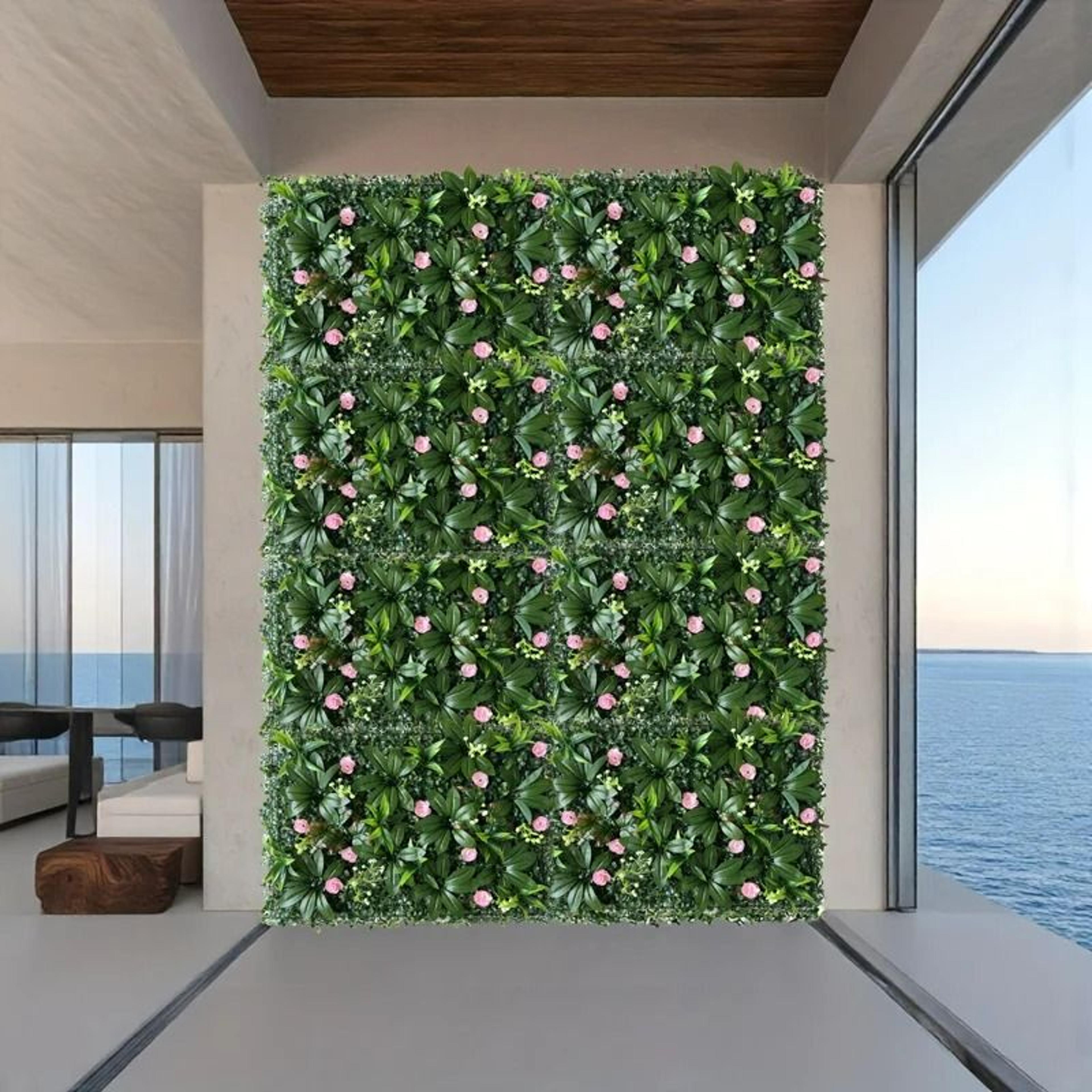 Artificial Mixed Botanical Wall Panel  HighDensity Faux Plant Decor For Outdoor Garden Wedding And  3