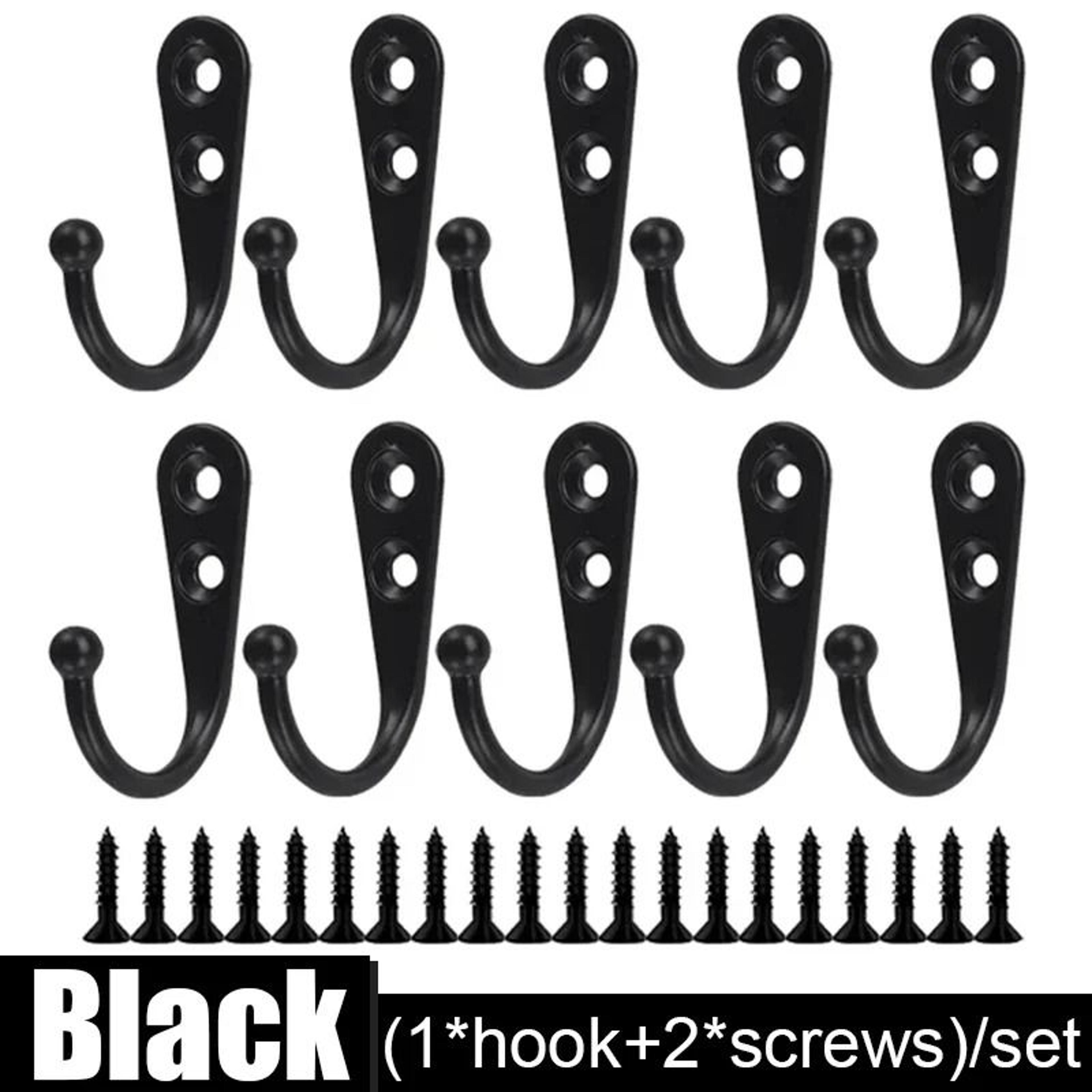 30Set Alloy Wall Mounted Hooks With Screws  HeavyDuty Hanging Hangers For Coats Towels And Bags 7