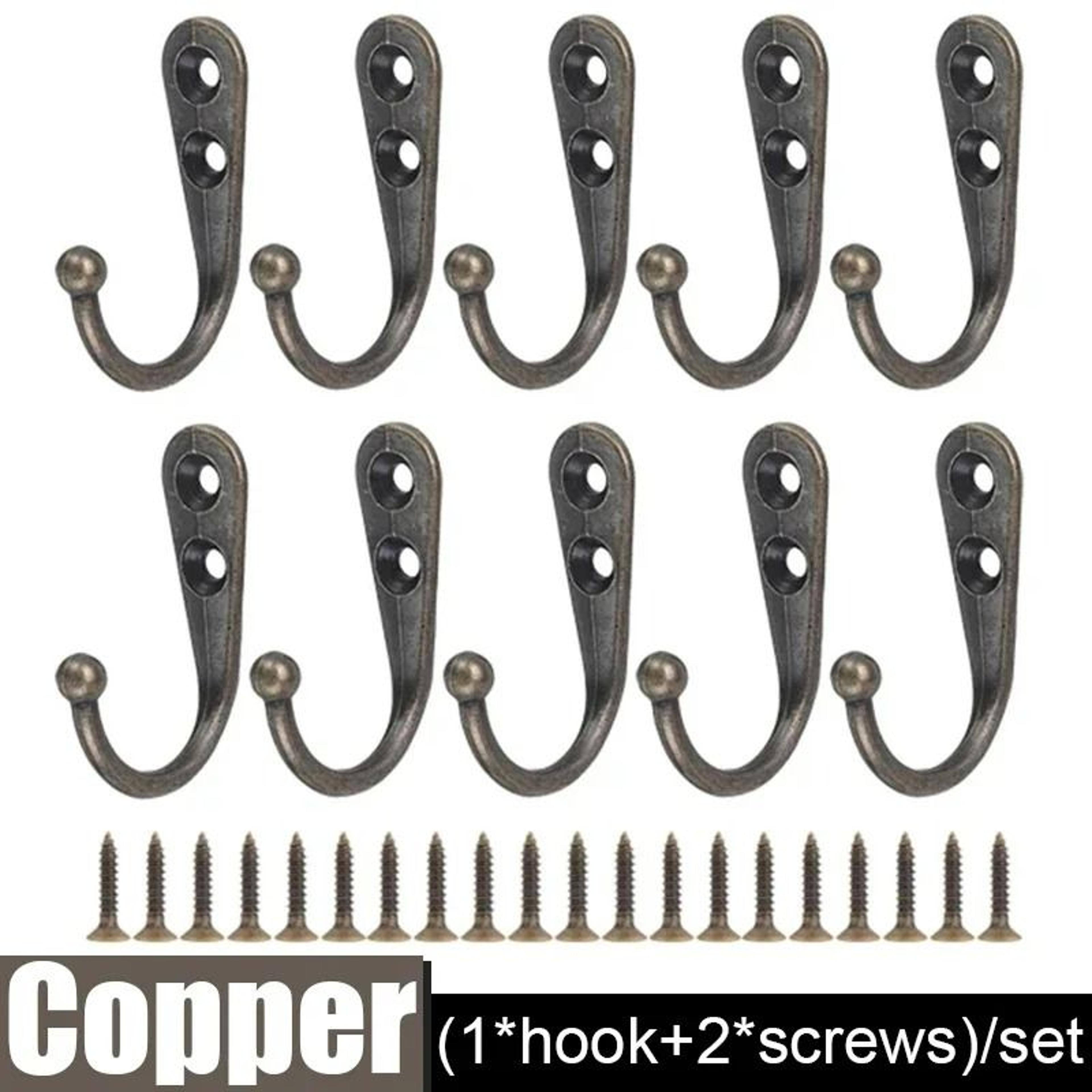 30Set Alloy Wall Mounted Hooks With Screws  HeavyDuty Hanging Hangers For Coats Towels And Bags 8