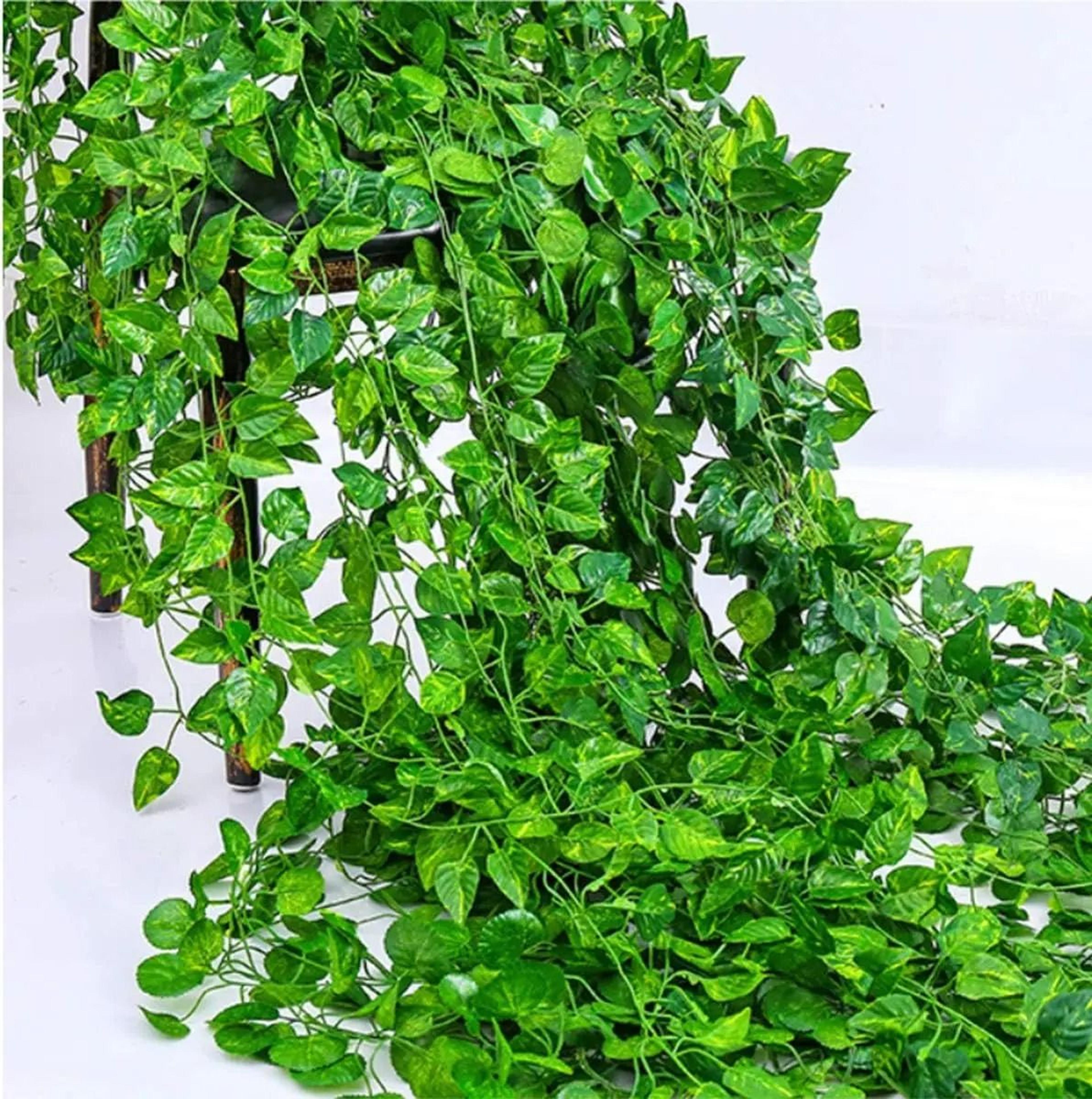lifelike artificial green ivy vine garland (6.5 ft strand)