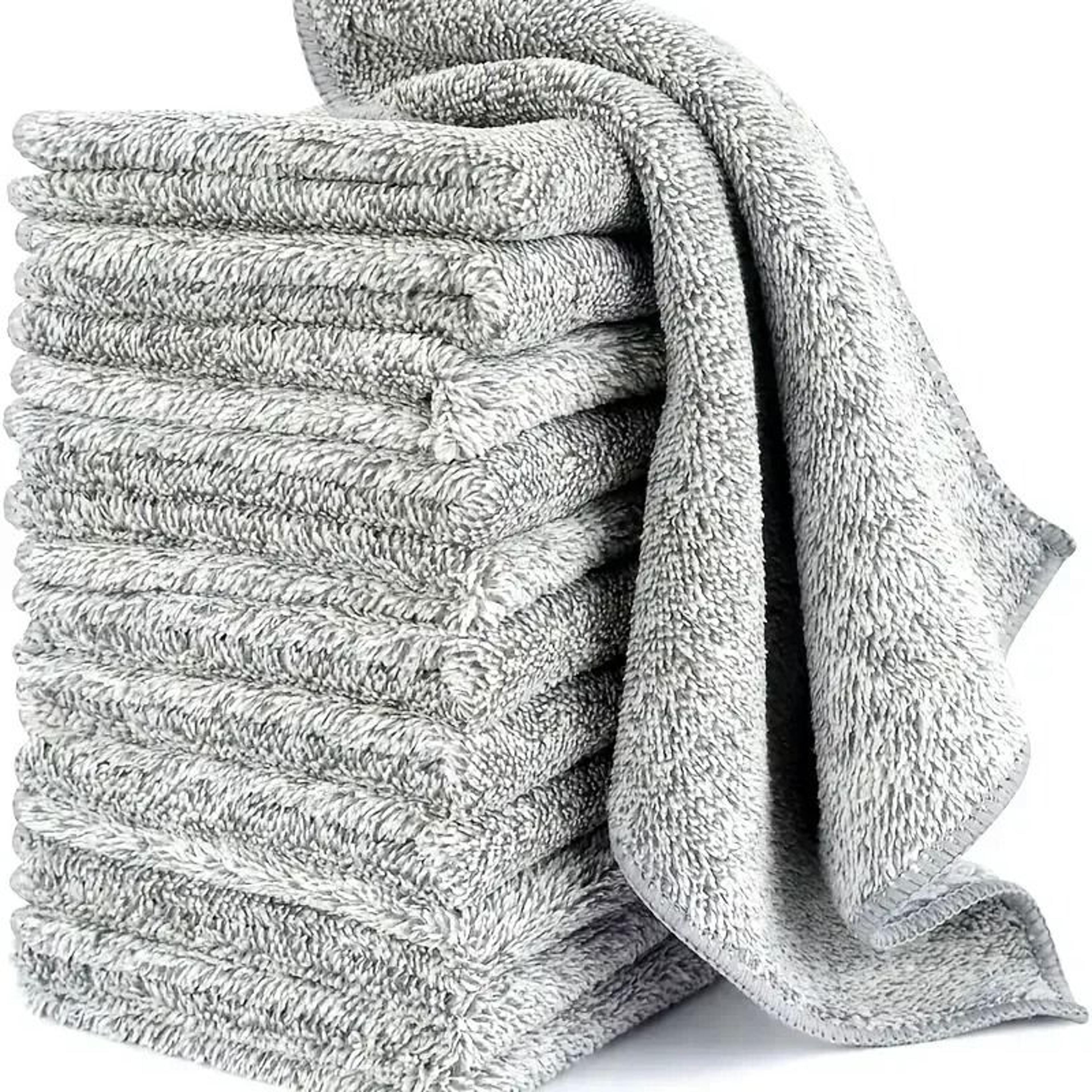Bamboo Charcoal Thickened Absorbent Dishcloths 50Piece Set 1