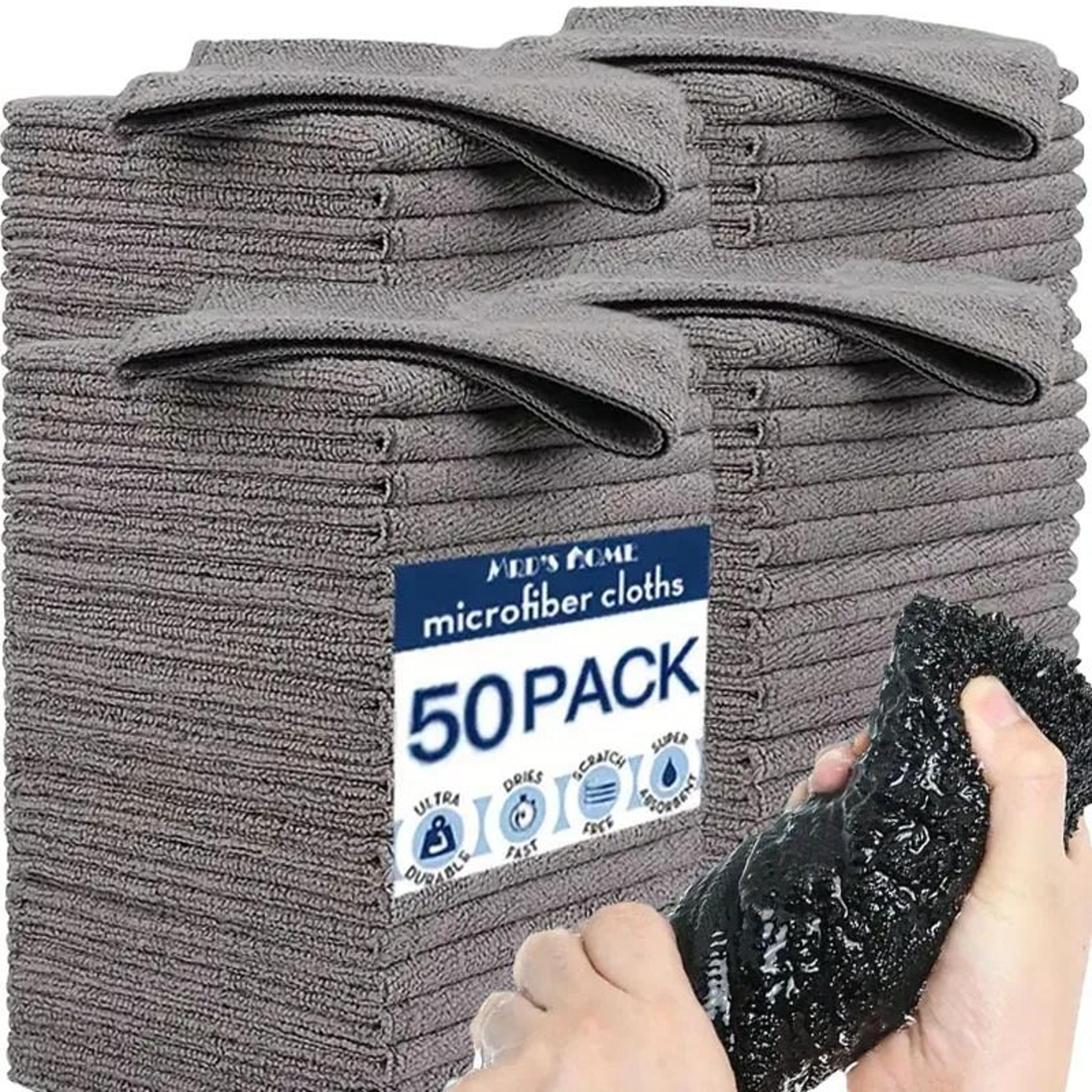 UltraAbsorbent MultiSurface Microfiber Cleaning Cloths 50Piece Bulk Pack 0