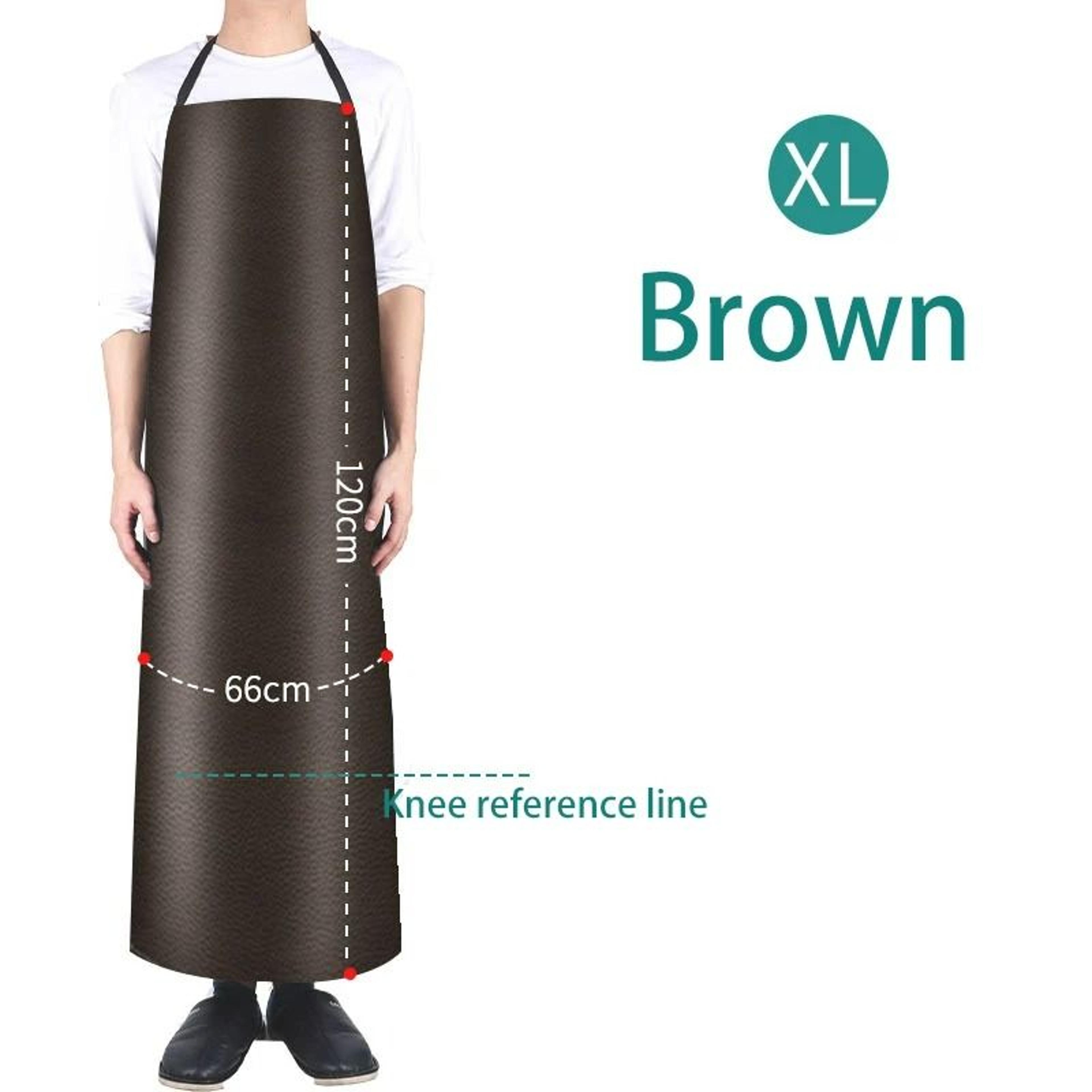 HeavyDuty Waterproof OilProof Extended PU Leather Work Apron 14