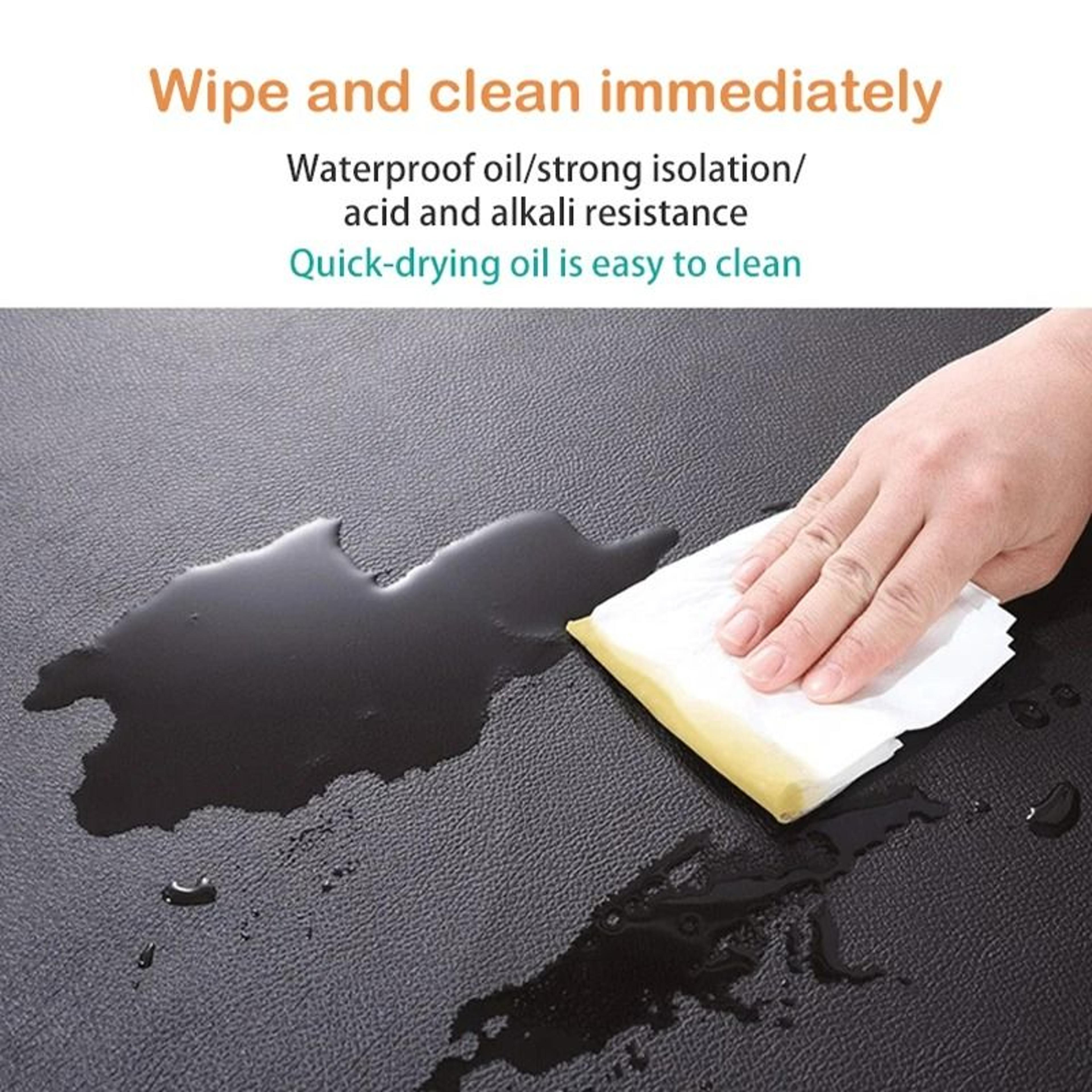 HeavyDuty Waterproof OilProof Extended PU Leather Work Apron 4