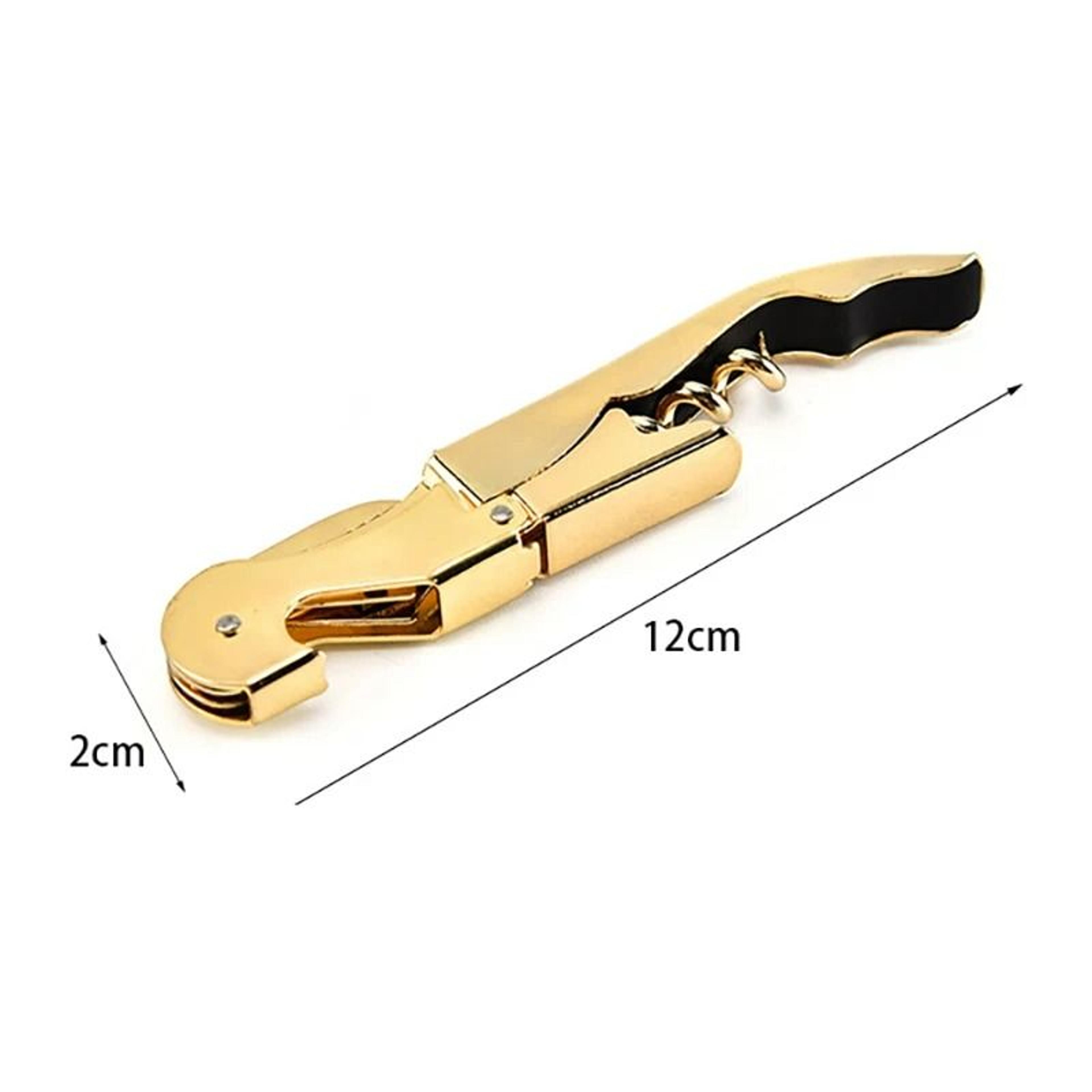 Premium GoldPlated DoubleHinge Waiters Wine Key 6