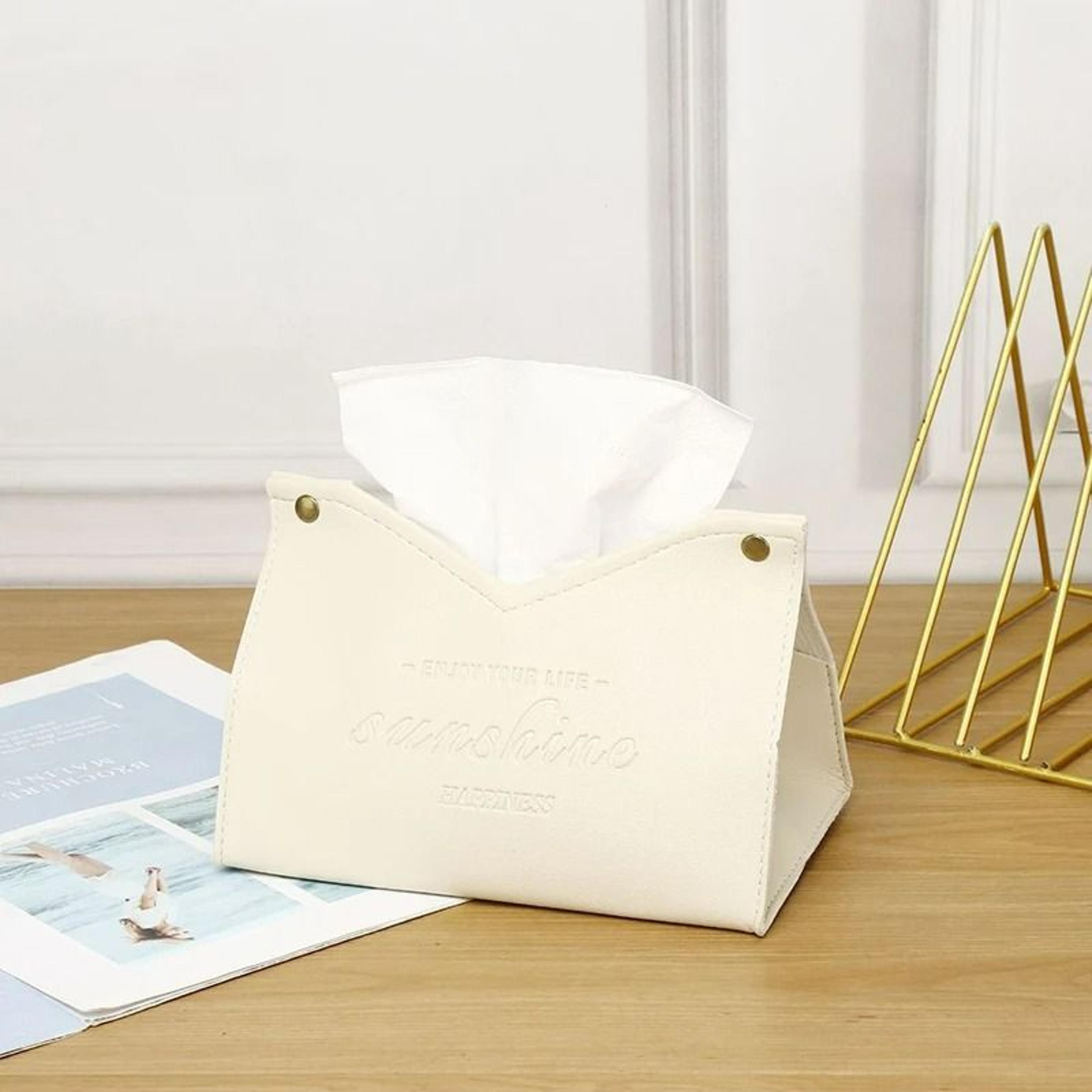 PU Leather VShaped Napkin  Tissue Storage Box 11